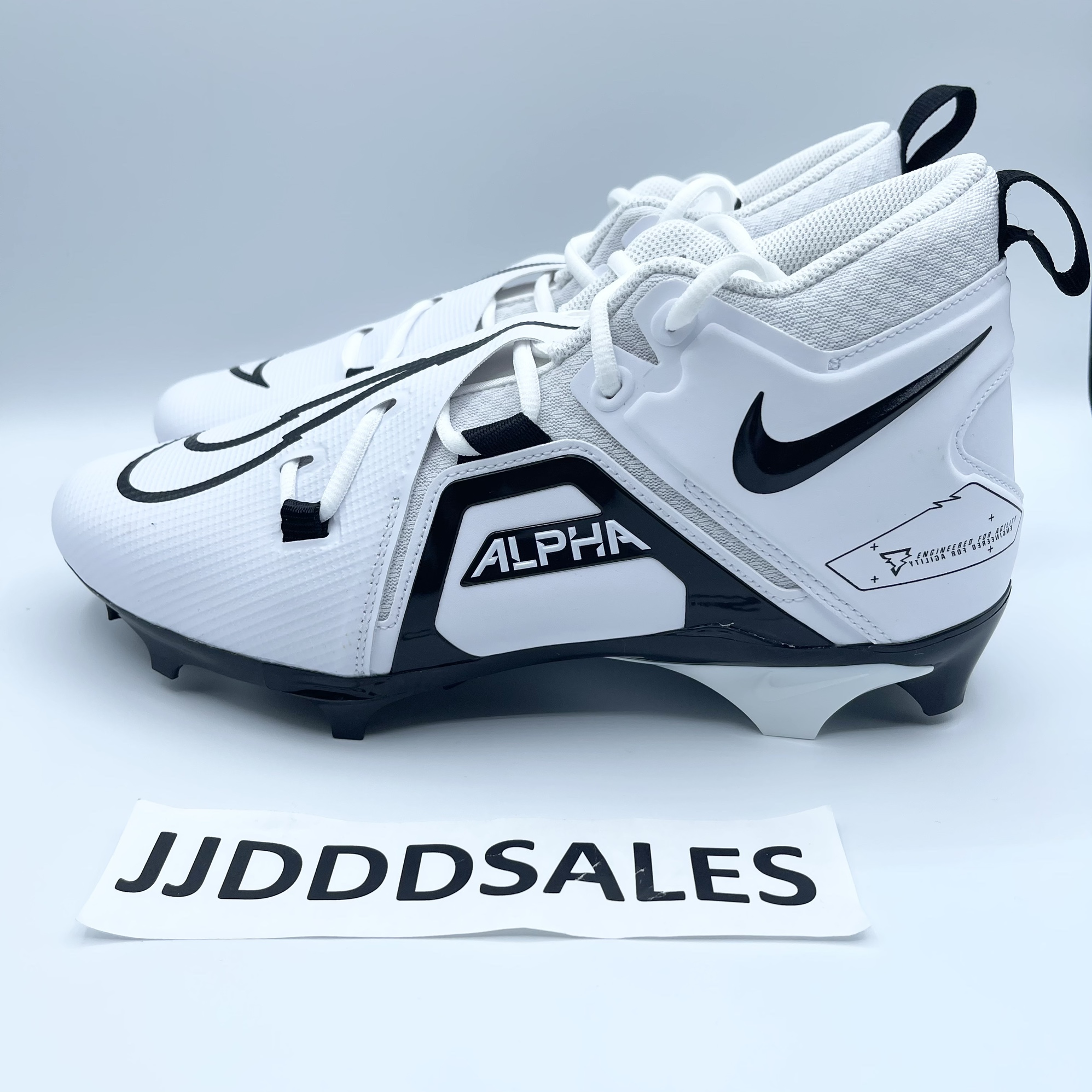 Nike Alpha Menace Pro 3 Panda White Football Cleats CT6649100 Men’s Size 11 SidelineSwap