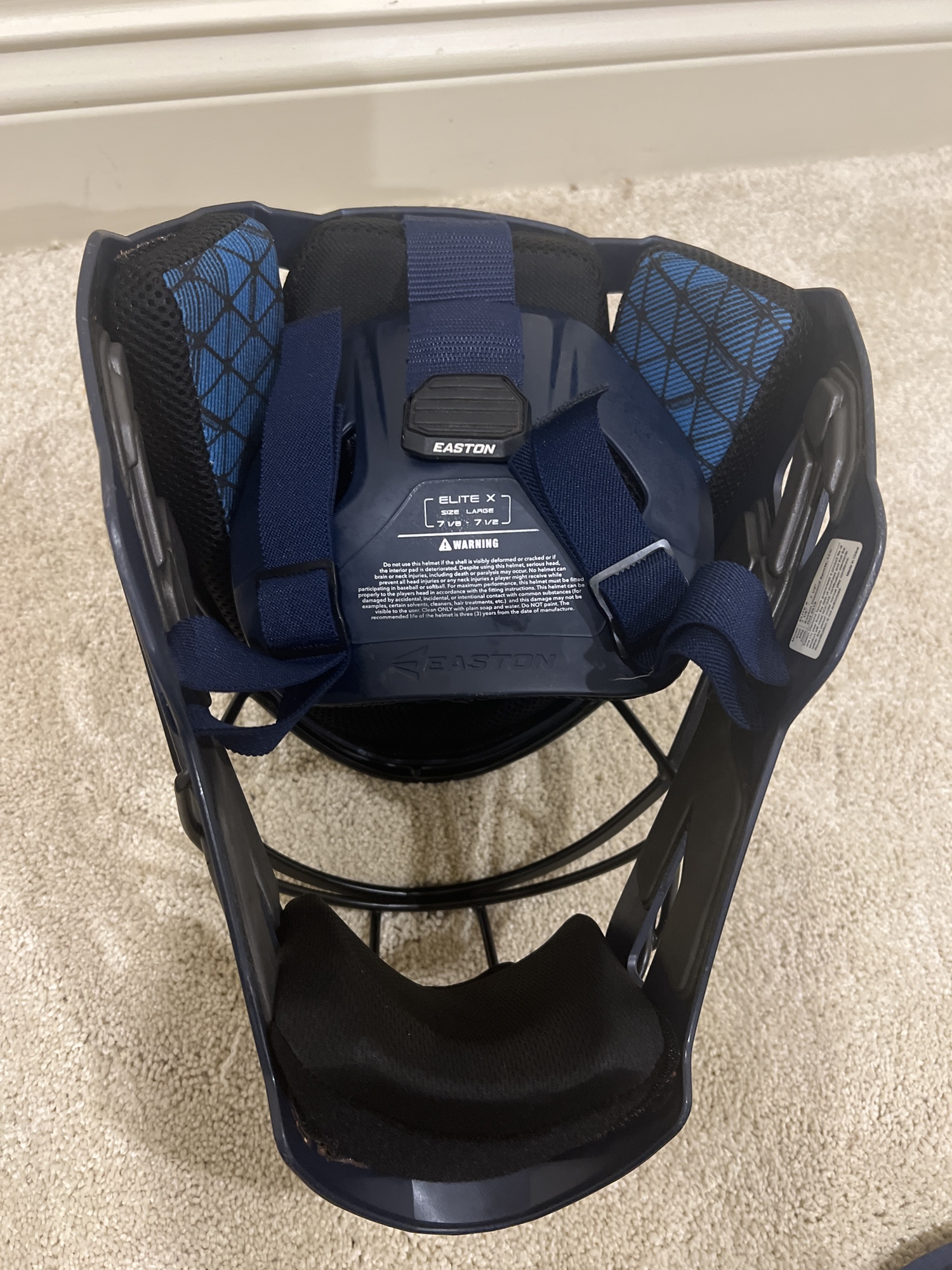 Easton Elite X Intermediate Royal Blue/Columbia Blue Catcher’s Gear w