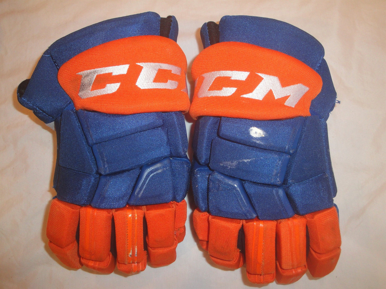 CCM HGQLXP Pro Stock Hockey Gloves 13" Islanders AHL NHL 11 Used (9513