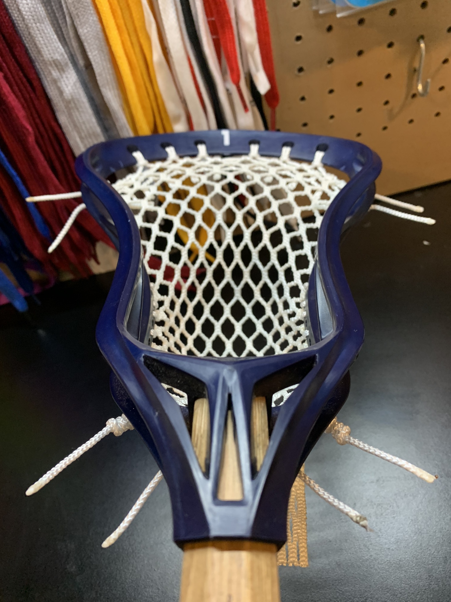 NEW 1 Custom Dyed Lacrosse Head Professionally Strung W/ Semisoft