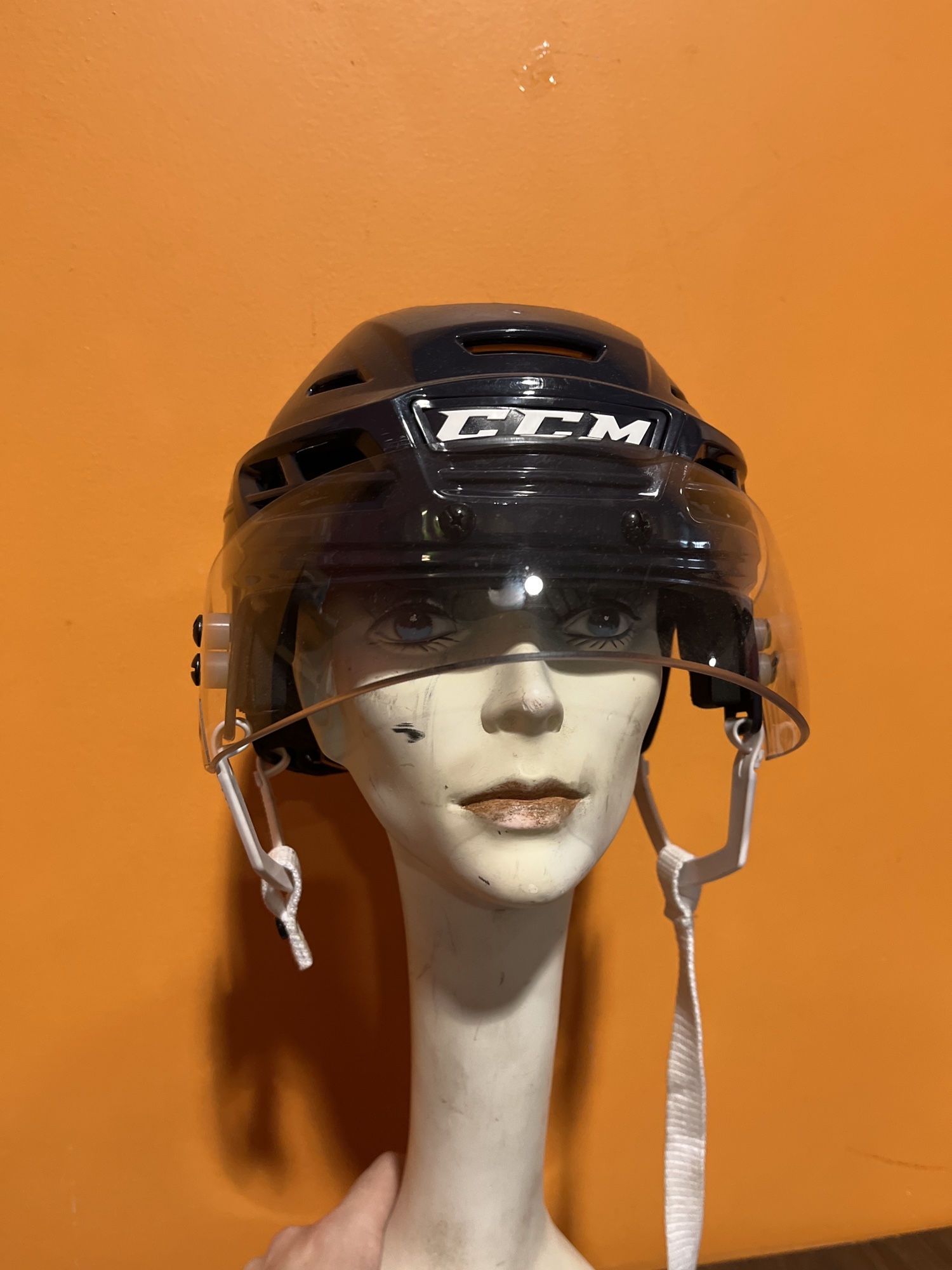 Lightly Used Navy CCM Tacks 710 Pro Stock Helmet Colorado Avalanche Medium SidelineSwap