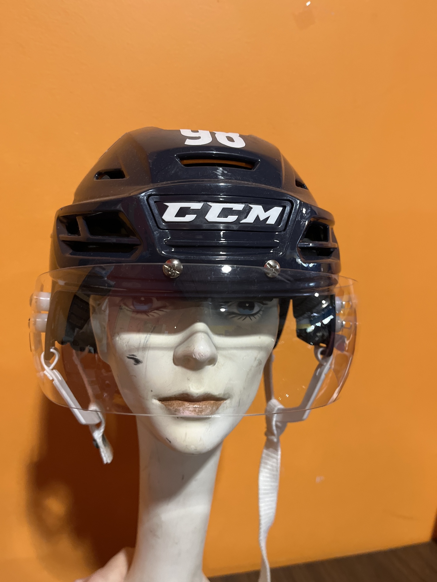 Lighlty Used Navy CCM Tacks 710 Pro Stock Helmet Colorado Avalanche Maltsev Medium SidelineSwap