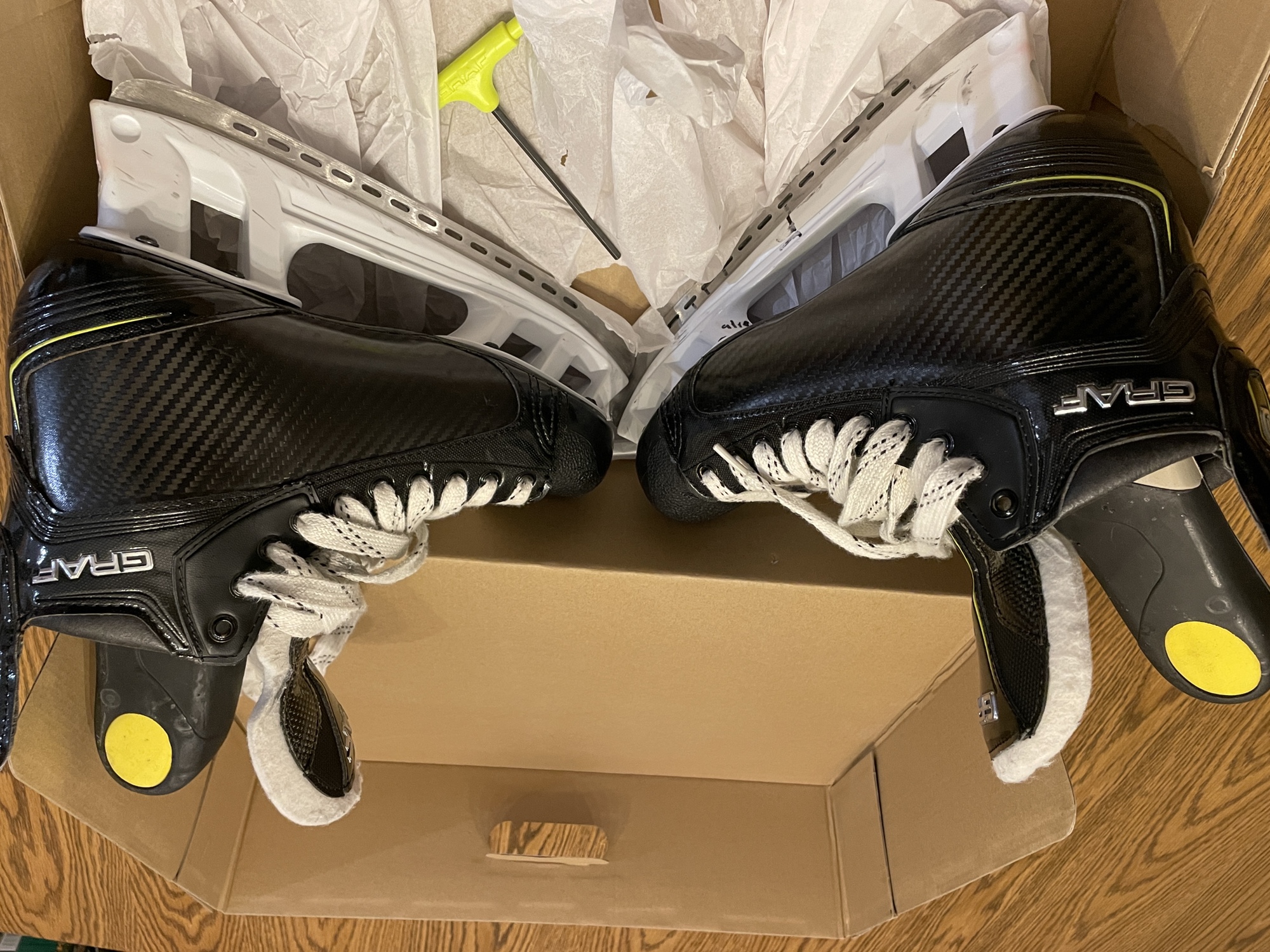 Senior Used Graf PK7900 Hockey Skates Wide Width Pro Stock Size 7