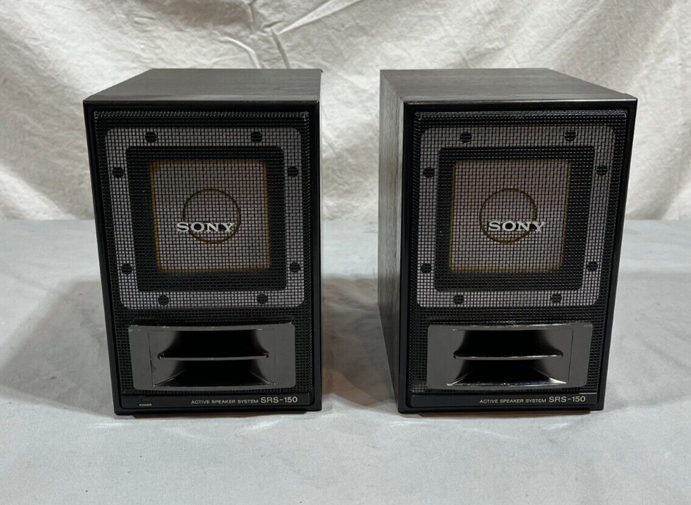Vintage Sony SRS150 24Watt 2Way Active/Powered Speaker System GREAT