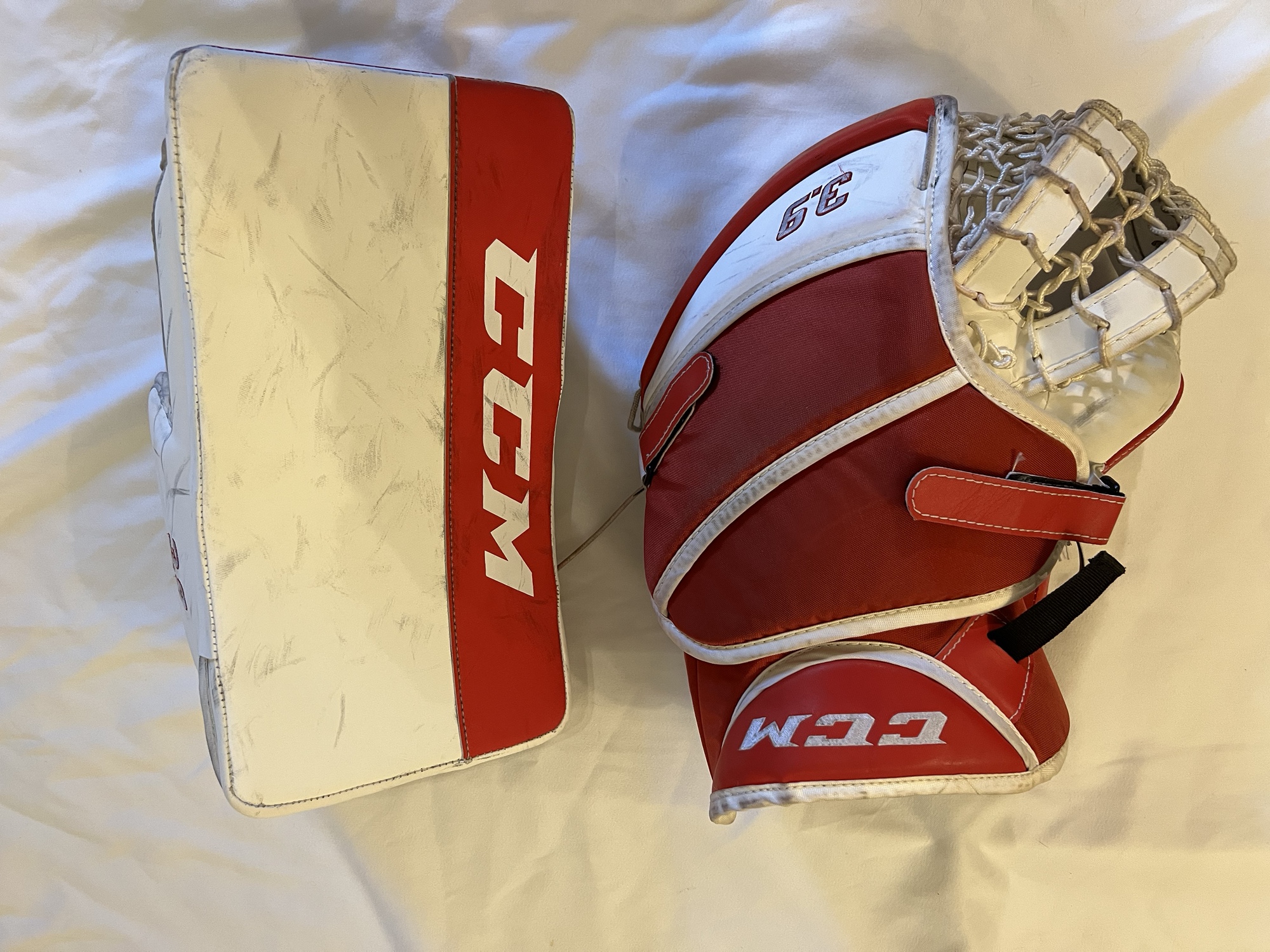 CCM glove and blocker set SidelineSwap