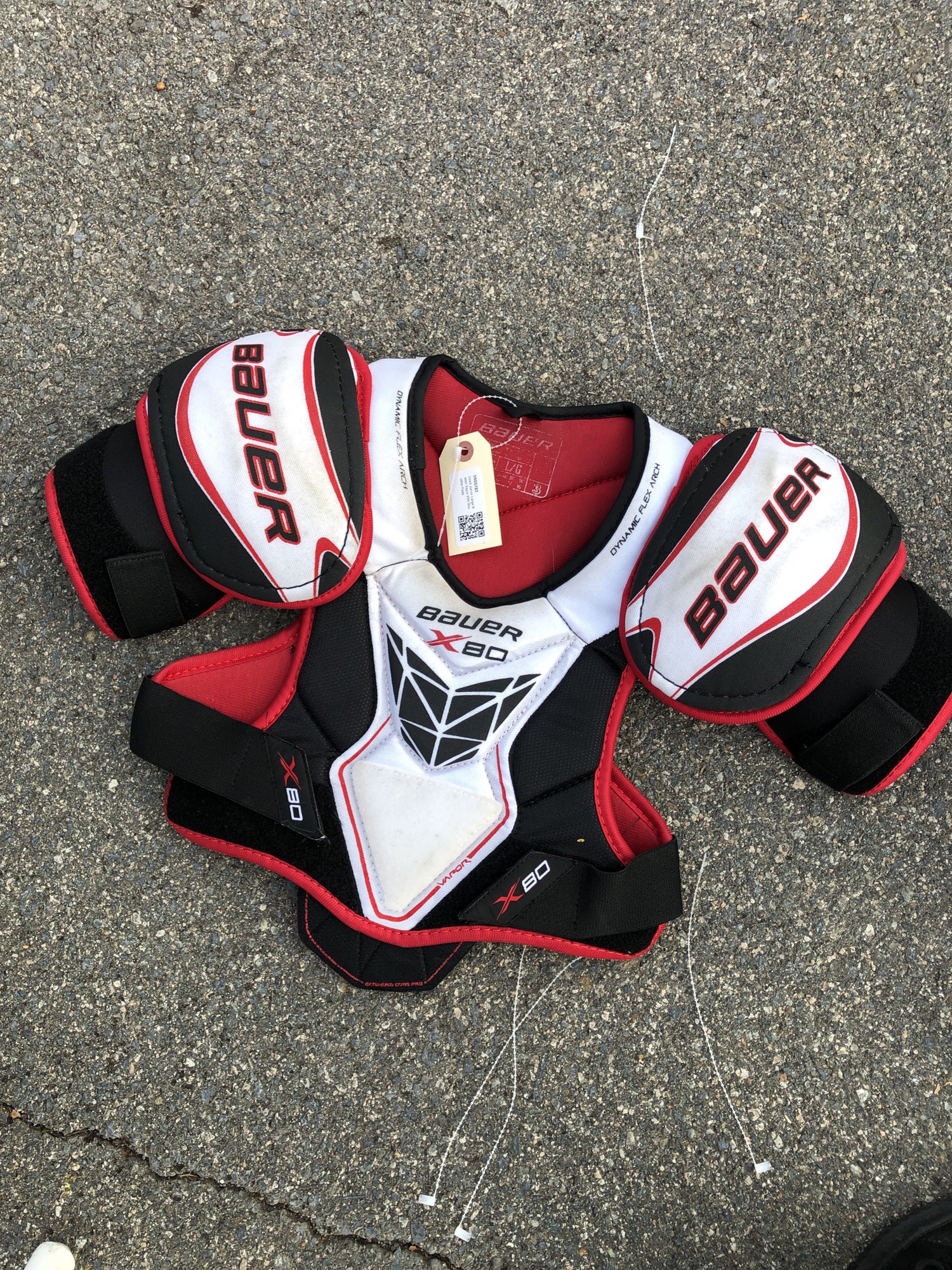 Used Junior Large Bauer Vapor X80 Shoulder Pads SidelineSwap