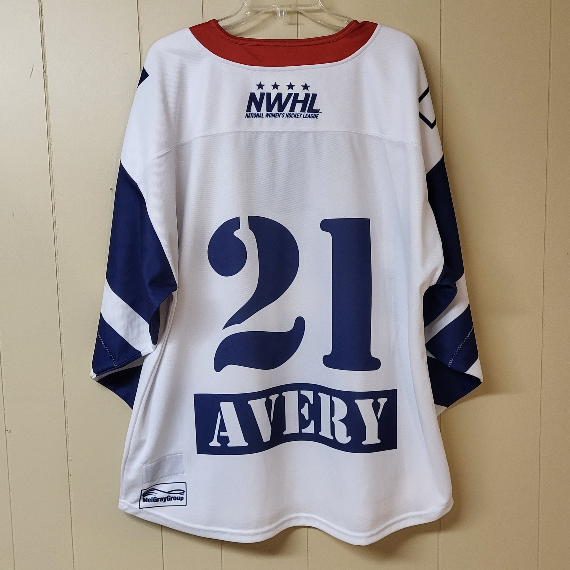 Brooke Avery Metropolitan Riveters NWHL Game Worn Jersey Size XL
