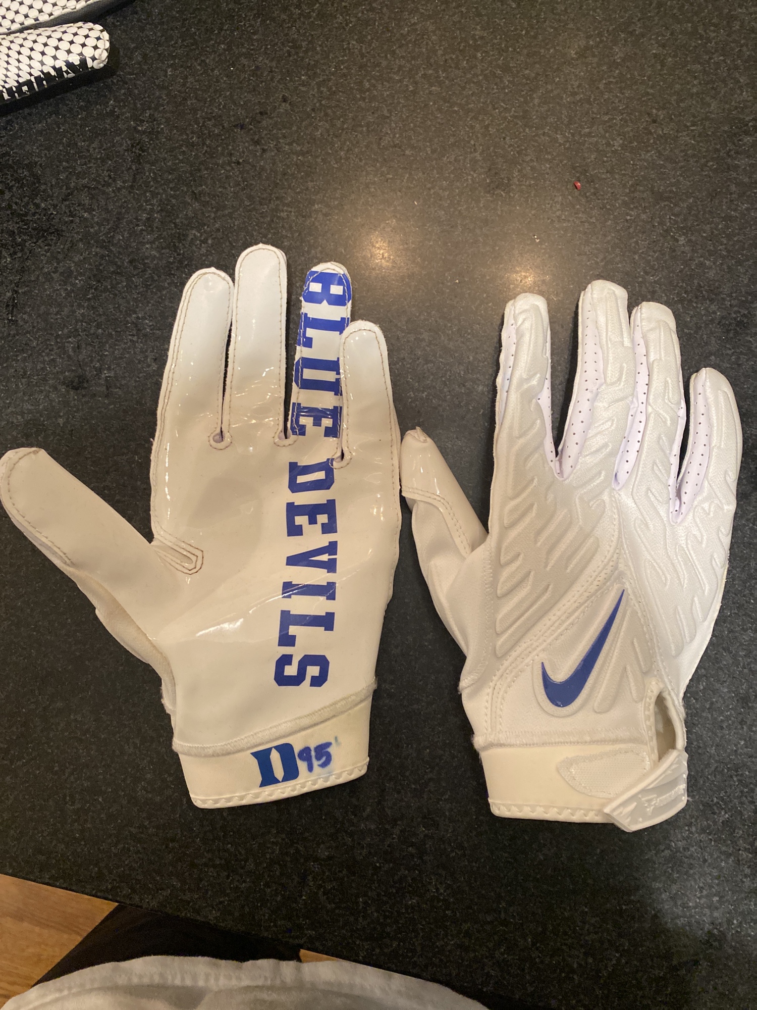 Game Worn Duke Football Gloves SidelineSwap