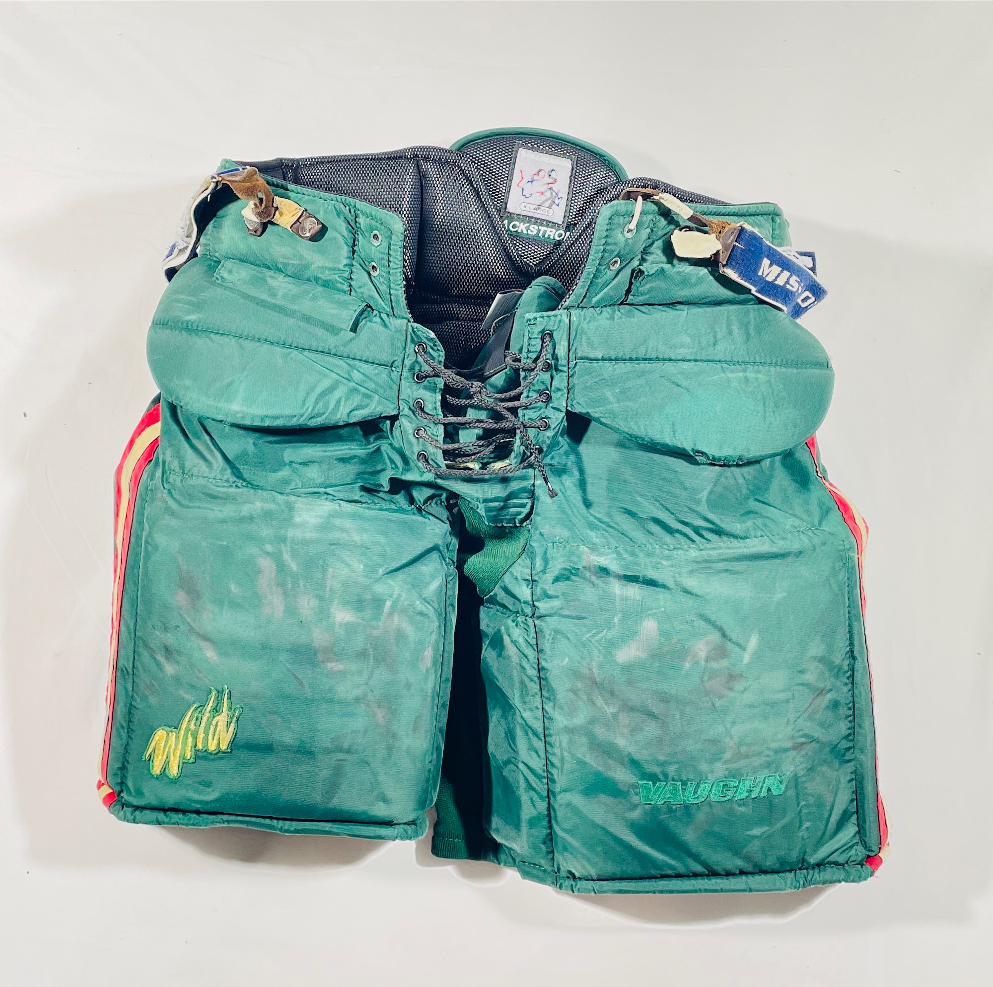 XL Vaughn NHL Pro Stock Goalie Pants w/ New Shell Minnesota Wild, Niklas Backstrom SidelineSwap