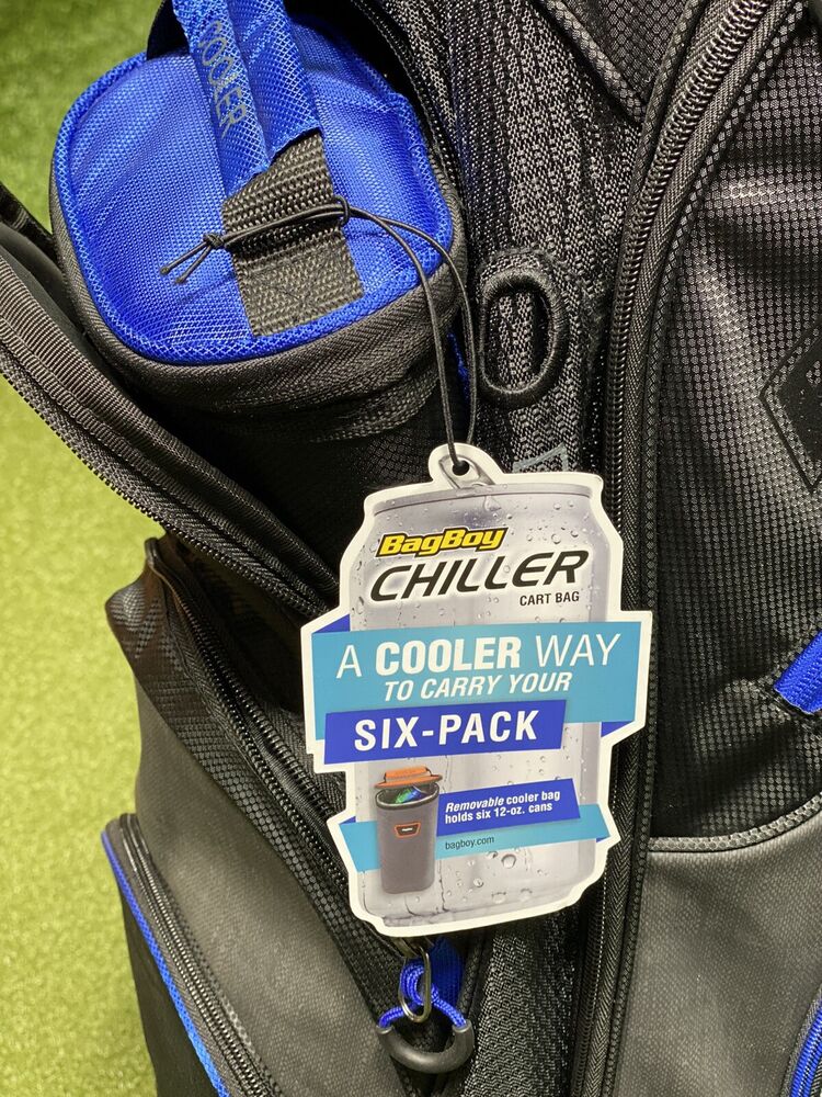 Bag Boy Chiller Cart Golf Bag BB37591 Black/Blue 15Way Divider New