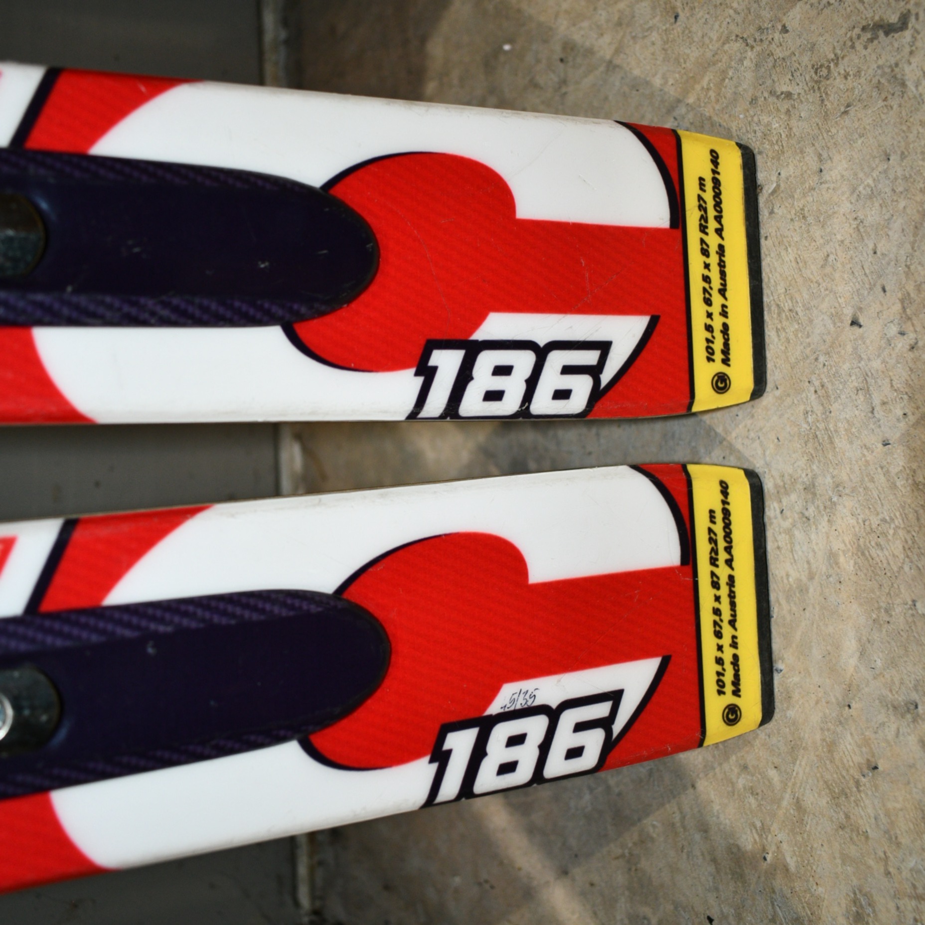 used ATOMIC Race GS 186 Doubledeck Skis with X19 Bindings SidelineSwap