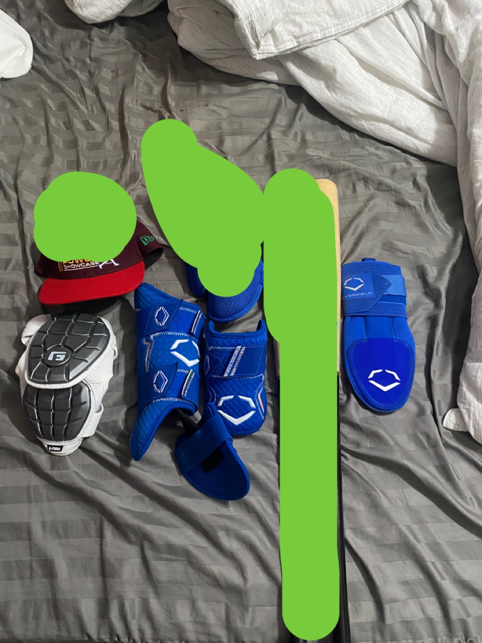 Blue Used Senior EvoShield Shin Guards Elbow Guard SidelineSwap