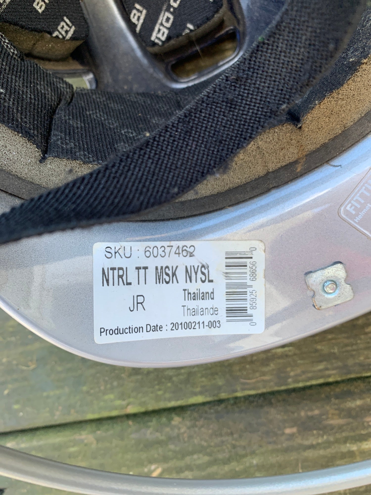 Used Junior Easton Natural Softball Batting Helmet with Cage SidelineSwap