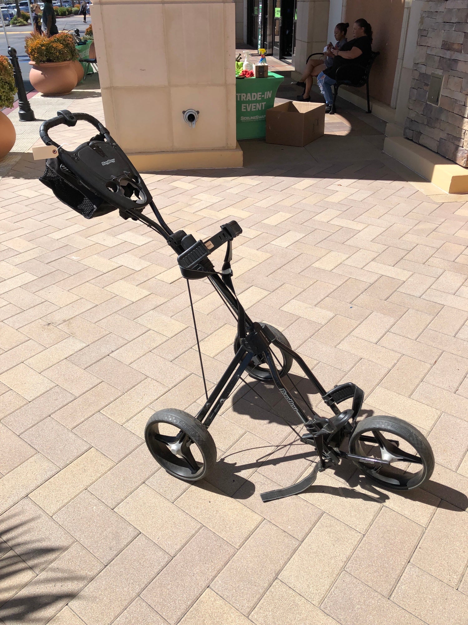 Black Used Bag Boy Express Auto Push Cart SidelineSwap