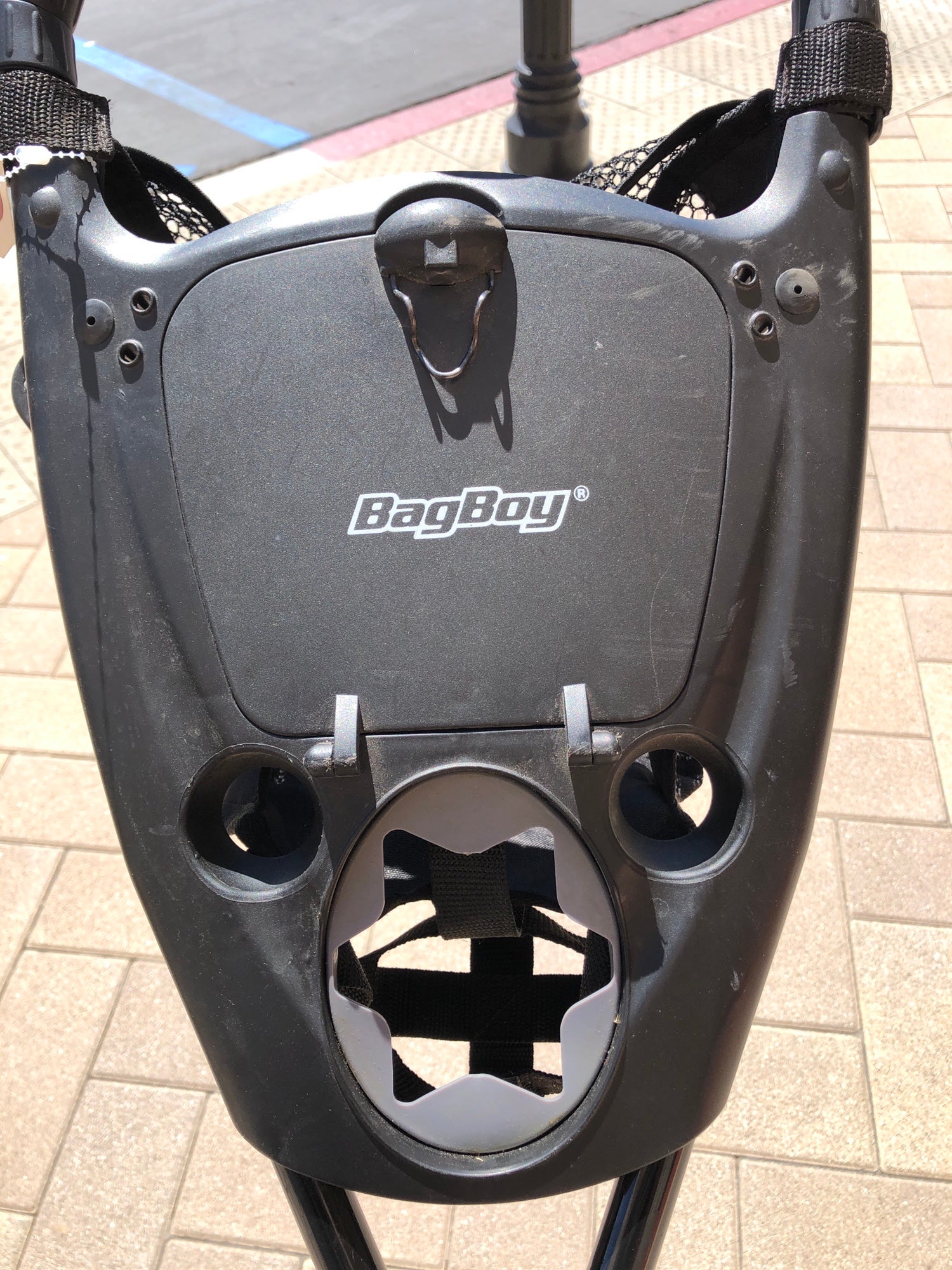 Black Used Bag Boy Express Auto Push Cart SidelineSwap