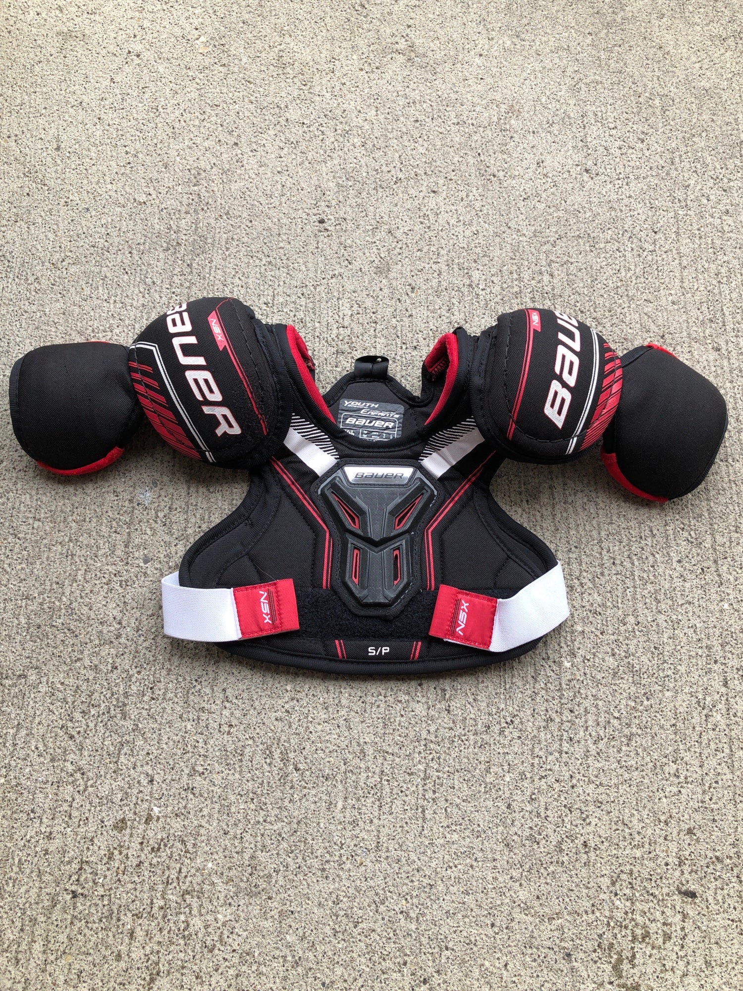 Used Youth Small Bauer NSX Shoulder Pads SidelineSwap
