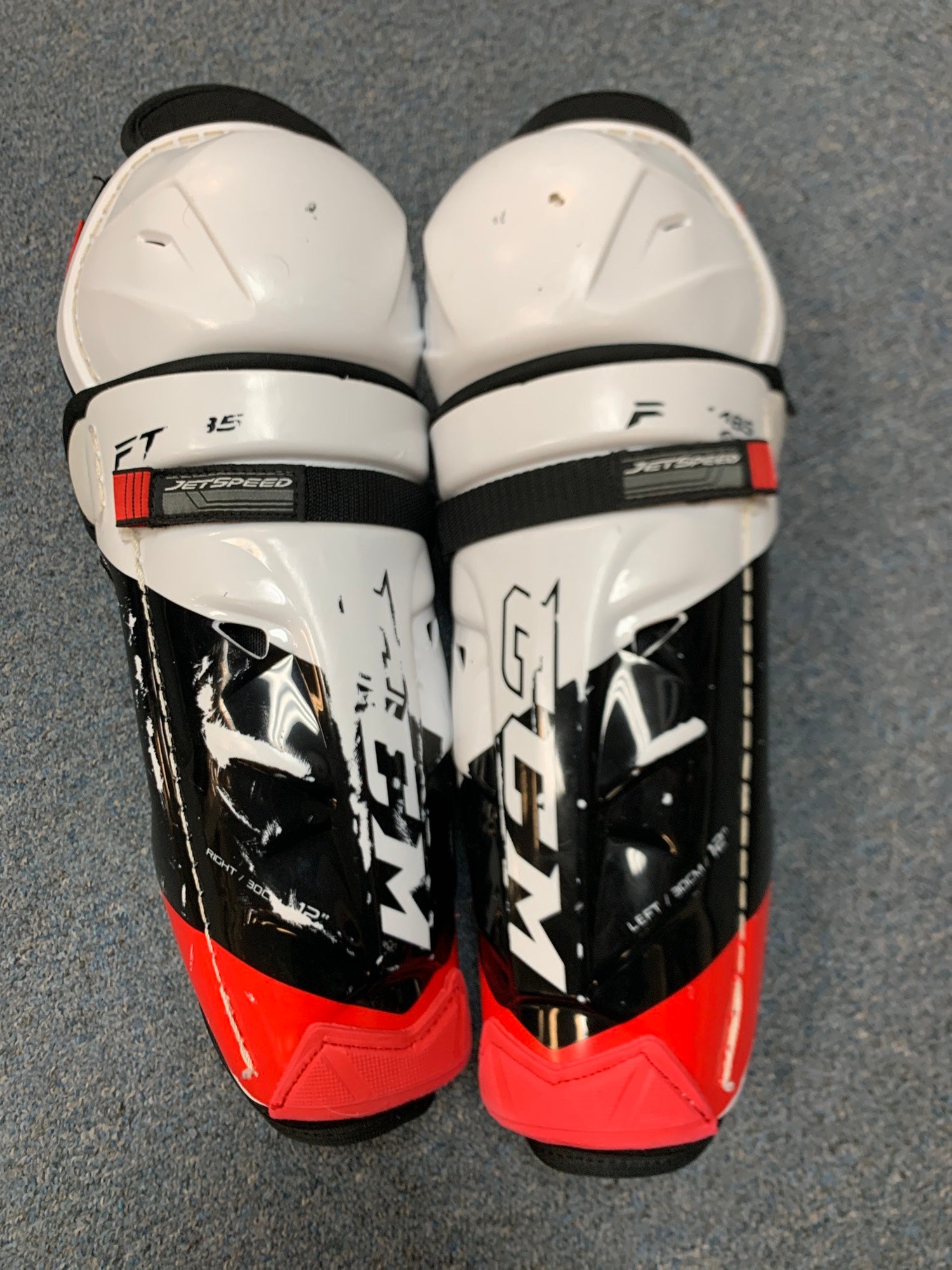 Used CCM Jetspeed FT485 Shin Pads SidelineSwap
