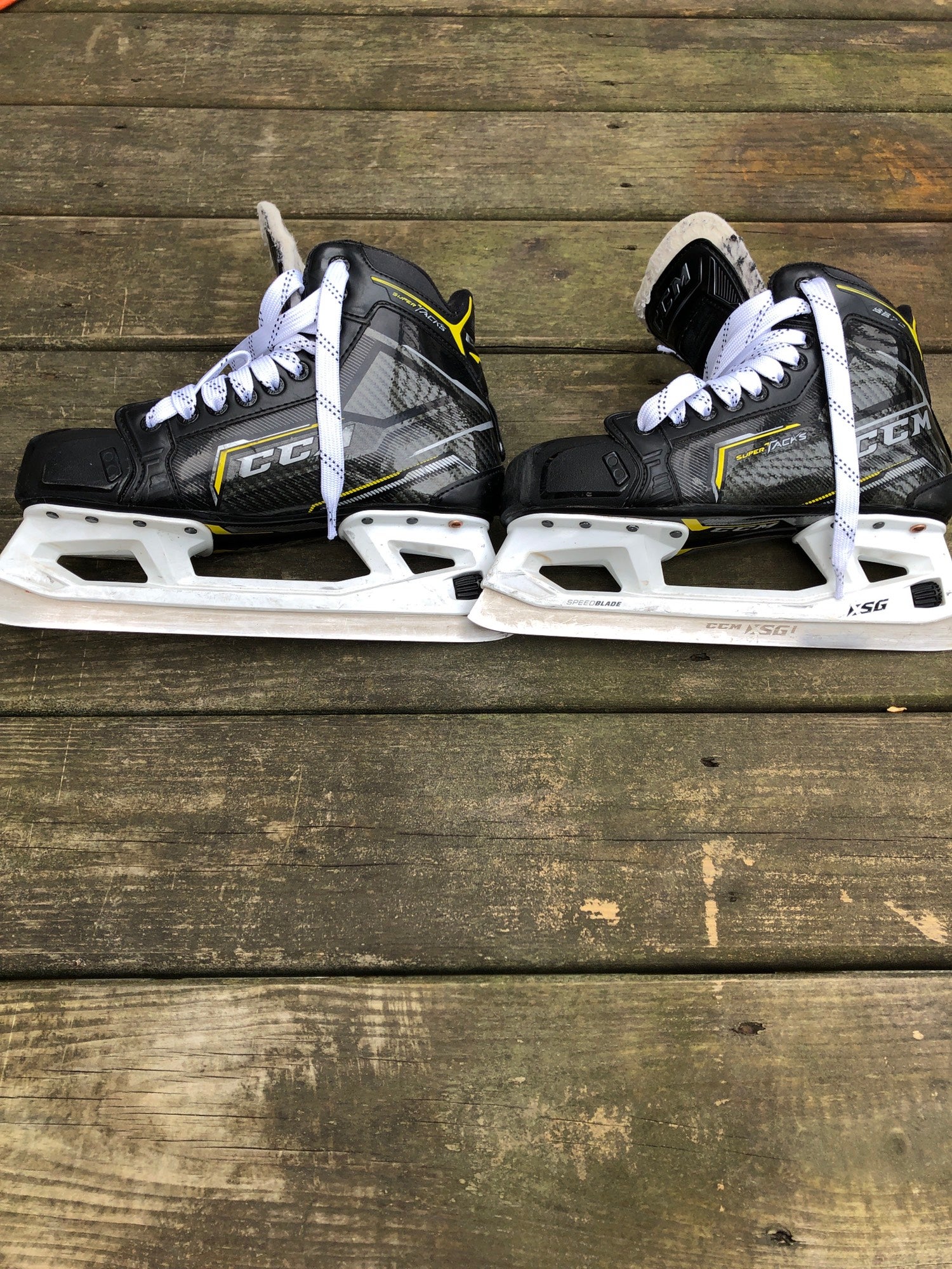 Senior Used CCM Super tacks 9370 Hockey Goalie Skates D&R (Regular