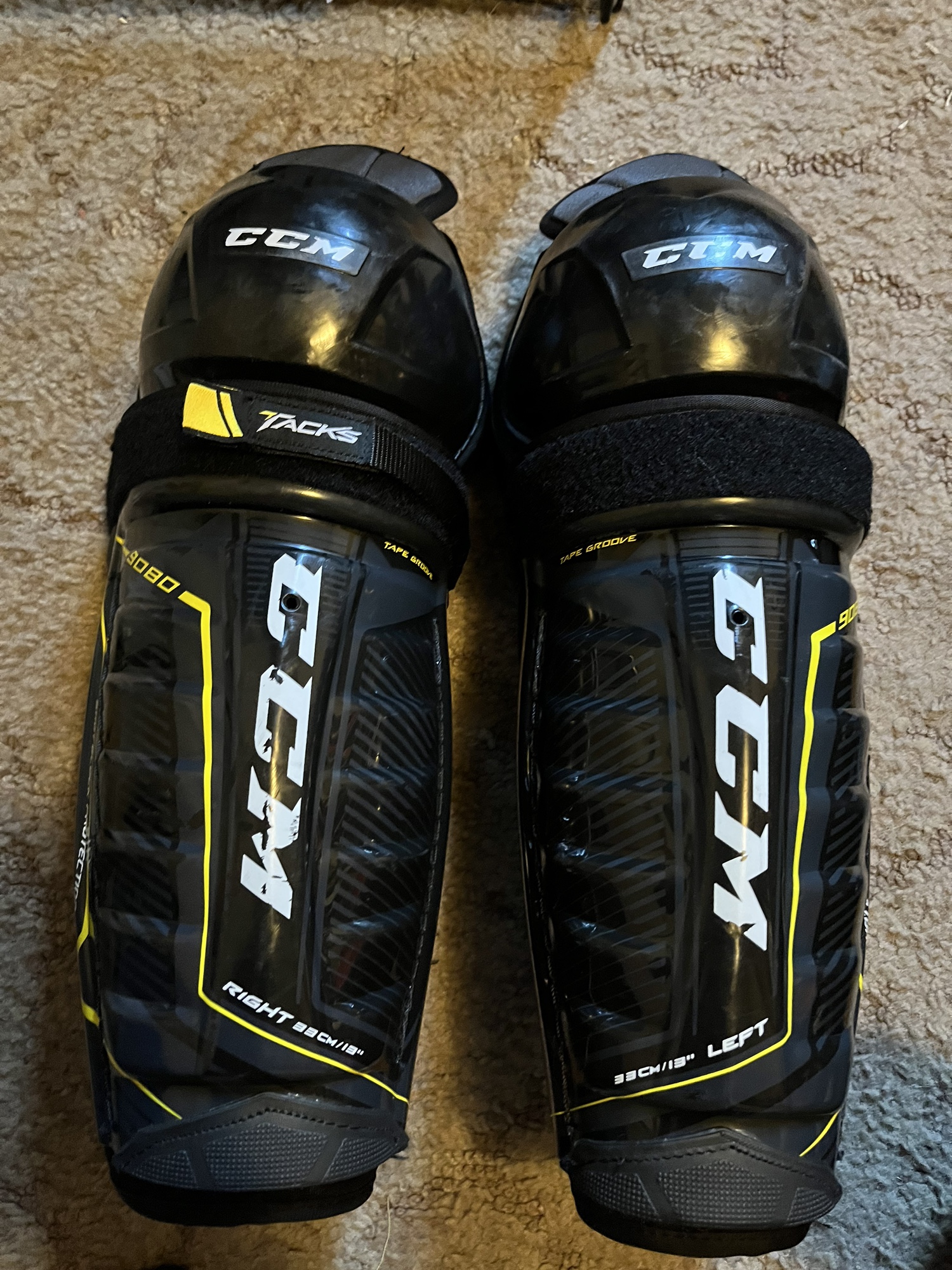 Used CCM Tacks 9080 Shin Pads SidelineSwap