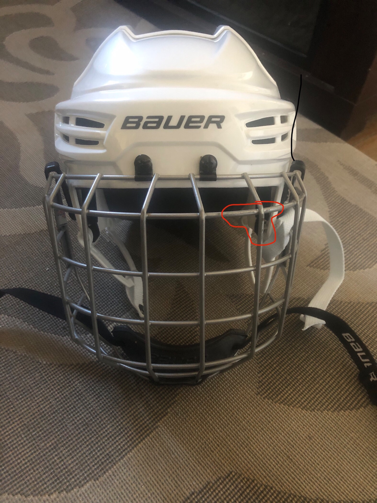 Like New Bauer IMS 5.0 size L helmet+cage SidelineSwap