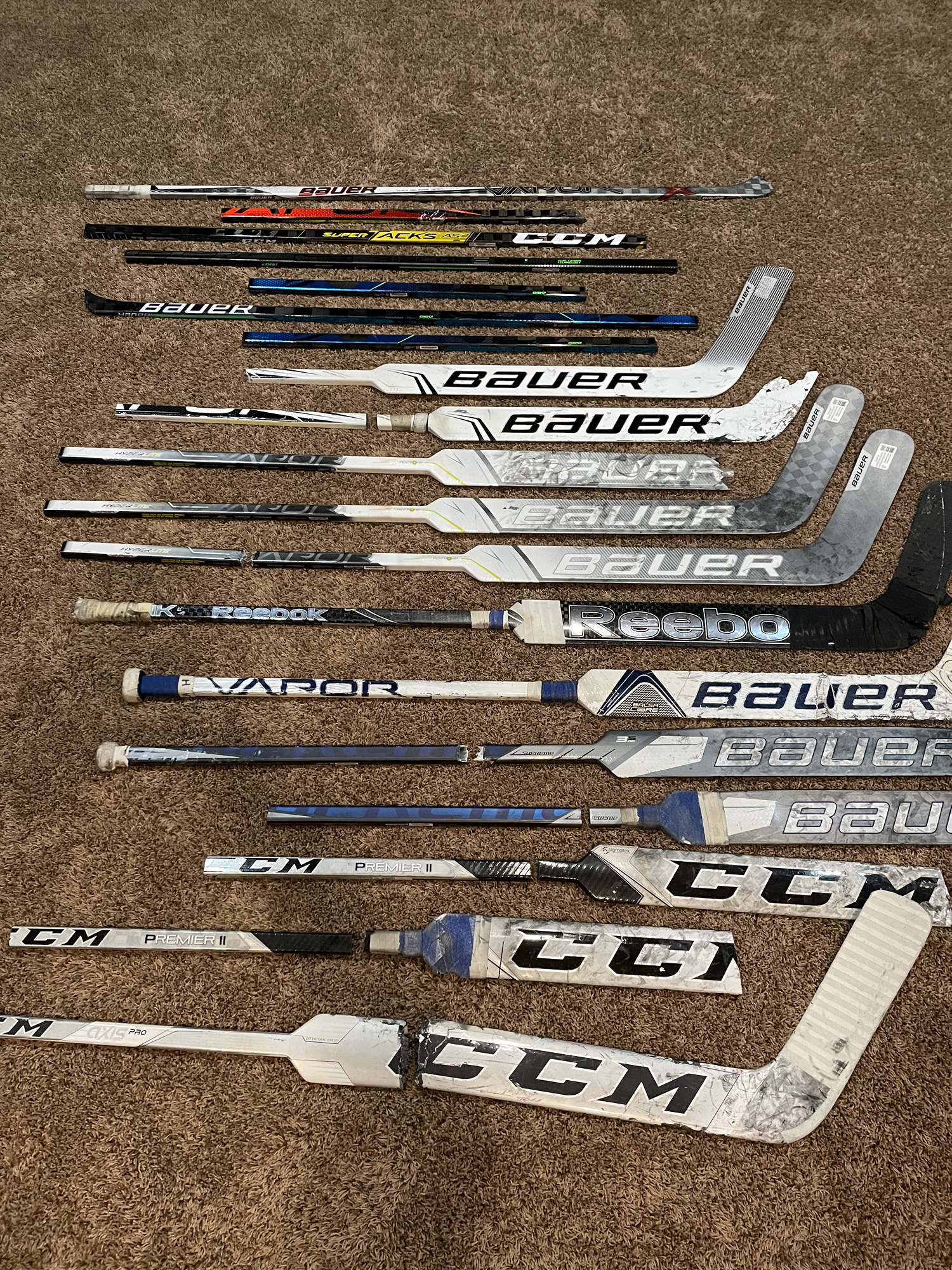 21 Broken Hockey Stick Bundle SidelineSwap