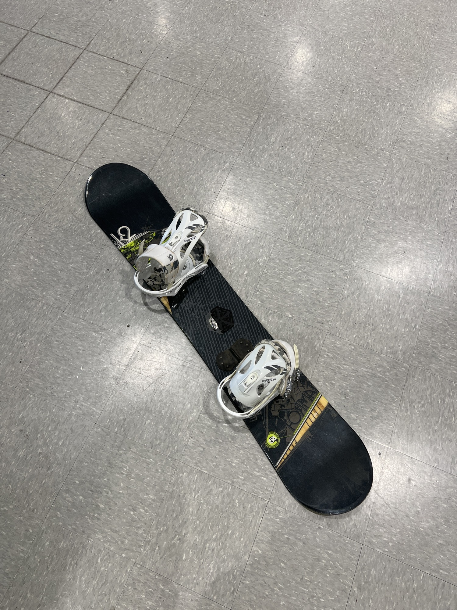 Used 158cm K2 Format Snowboard with Burton Freestyle Bindings