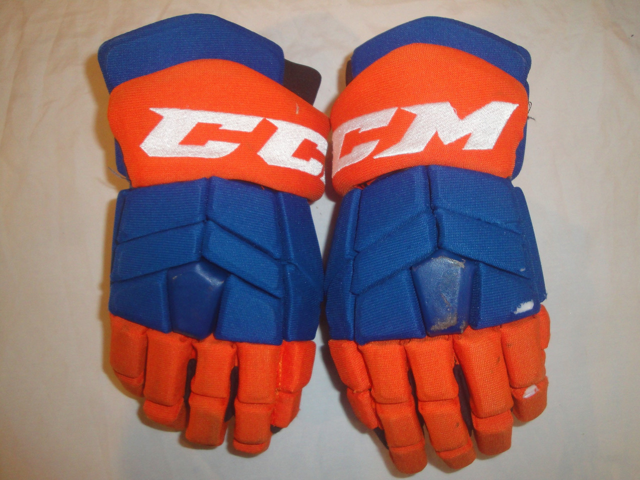 CCM HGTKXP Pro Stock Hockey Gloves 14" Islanders AHL NHL 36 Used (9621