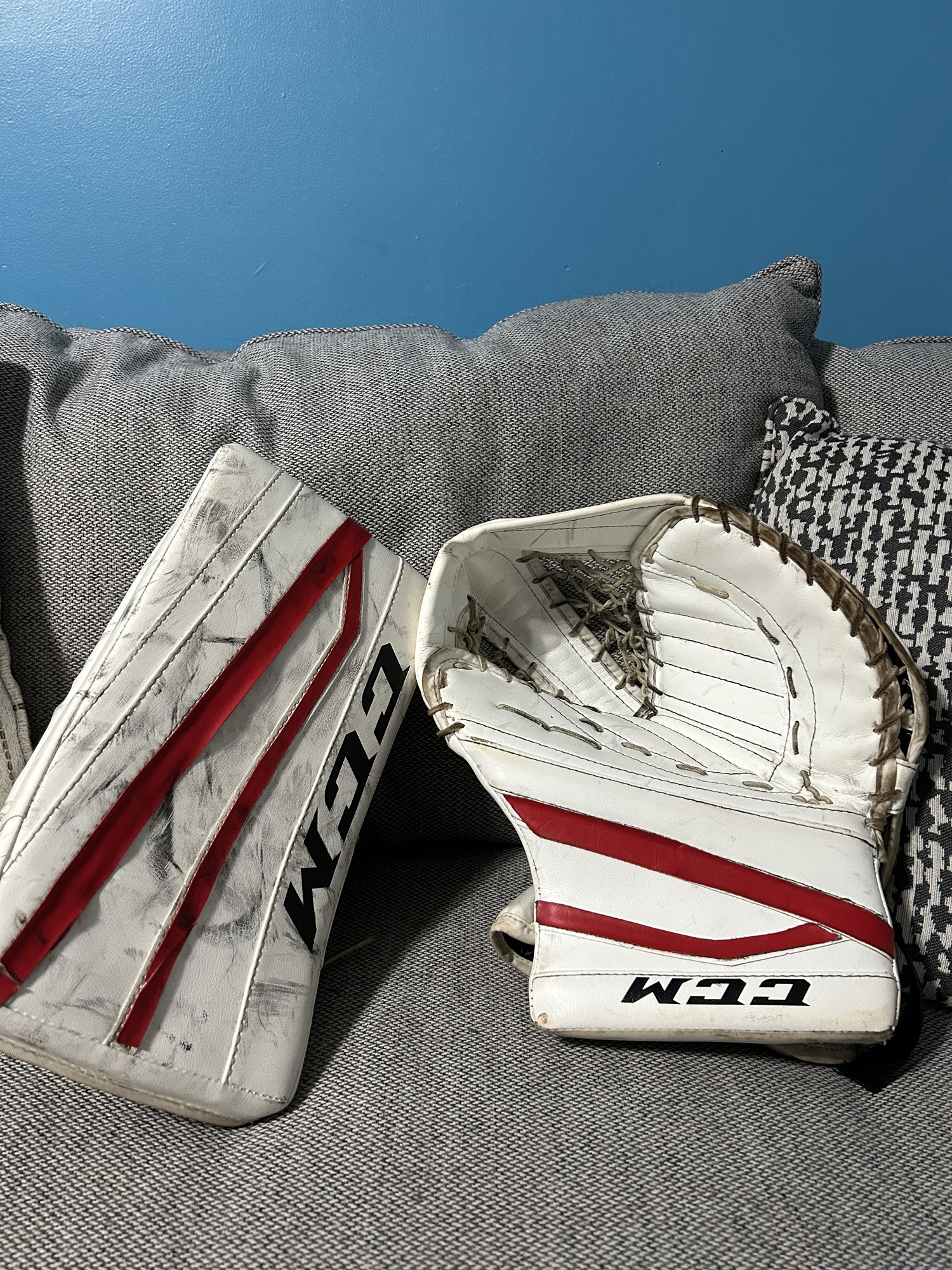 CCM Extreme Flex 2 Hockey Goalie Glove and Blocker Set SidelineSwap