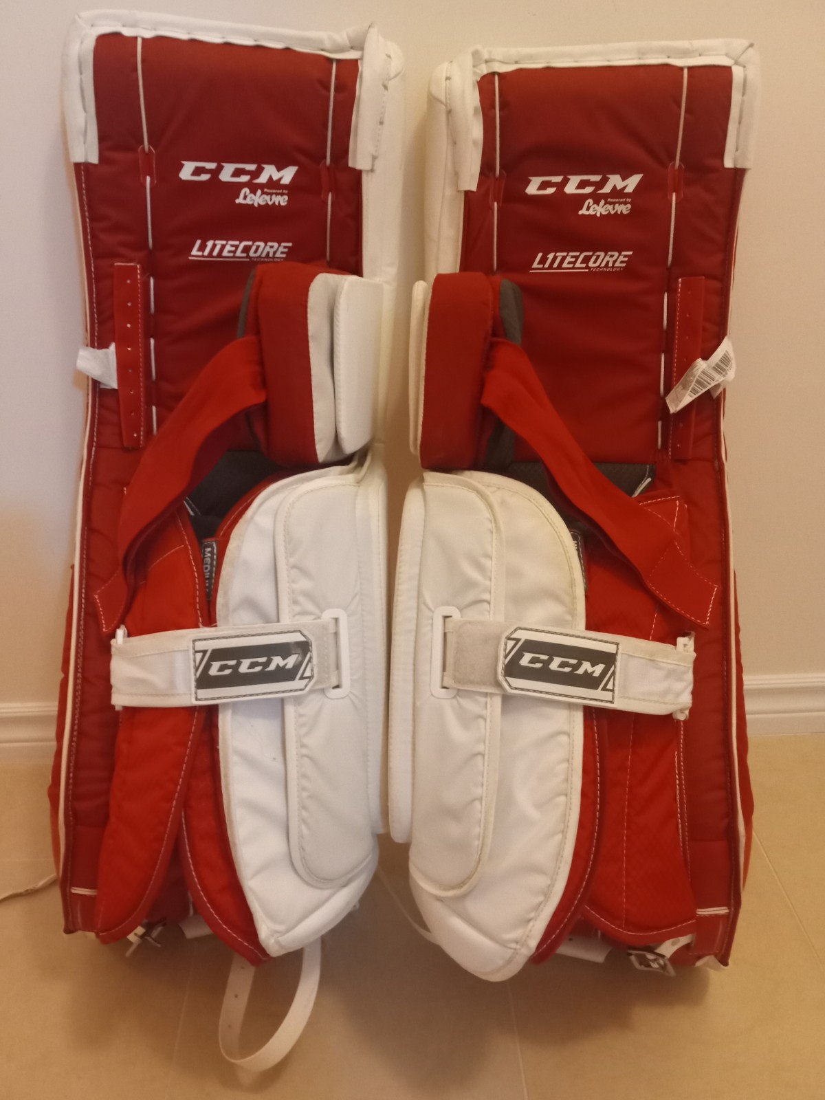 34" +1 CCM Premier P2.5 Goalie Leg Pads SidelineSwap
