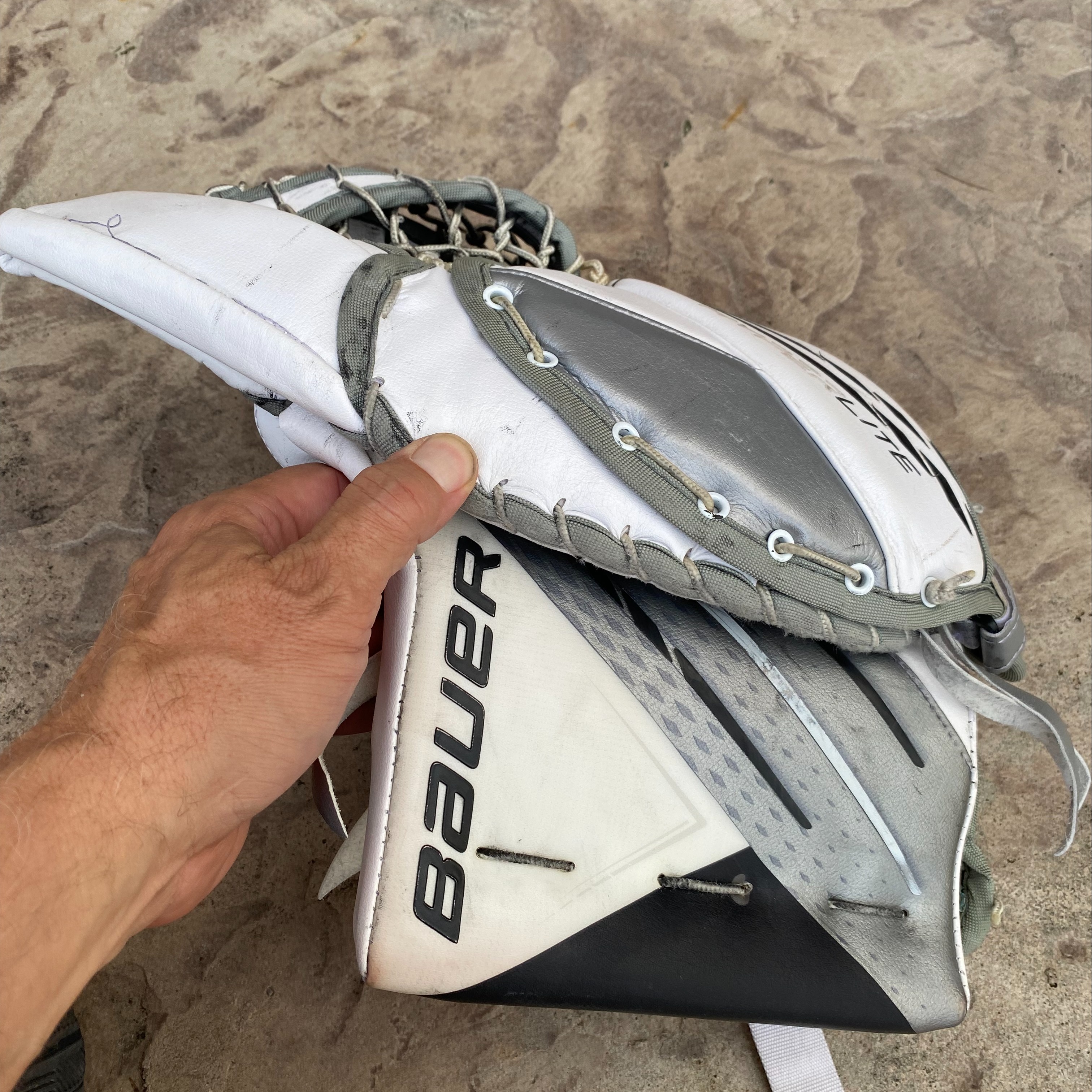 Bauer HyperLite Pro Stock Goalie Glove Set Kings INGHAM 3564 SidelineSwap