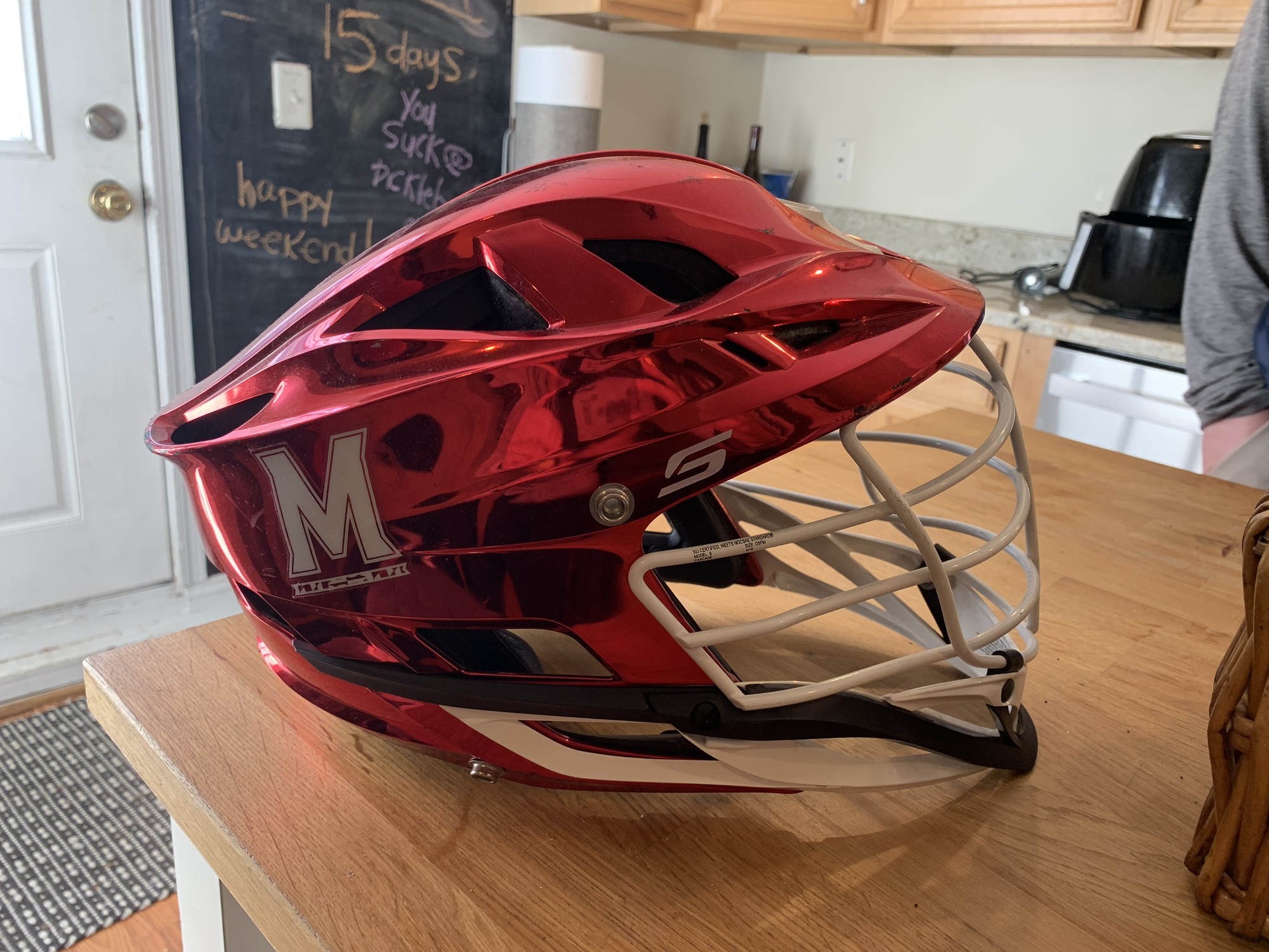 Maryland Terrapins Chrome Red Lax Helmet SidelineSwap