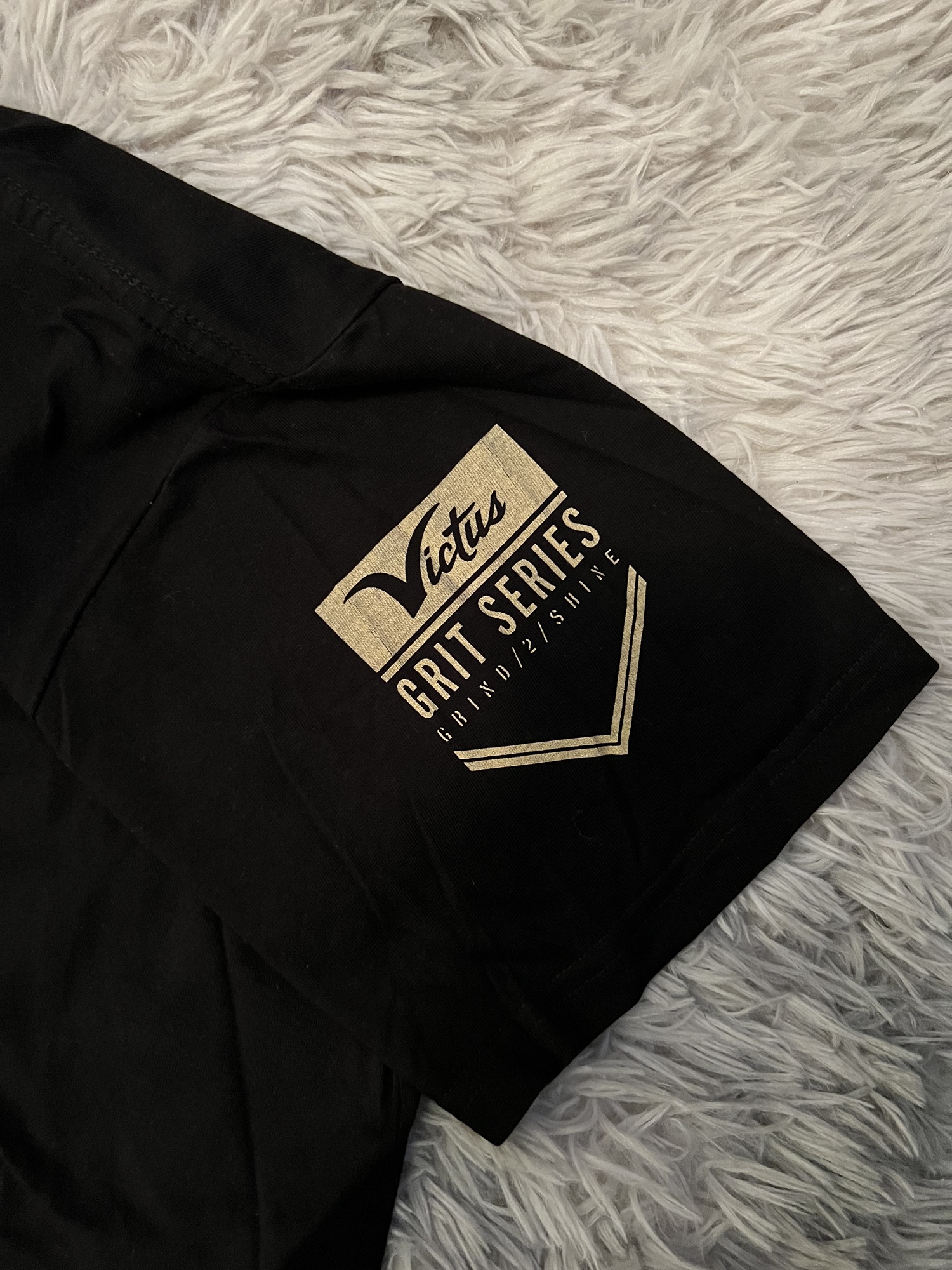 Victus Baseball Bats Clock In, Rake Out Grit Series TShirt Black Men’s