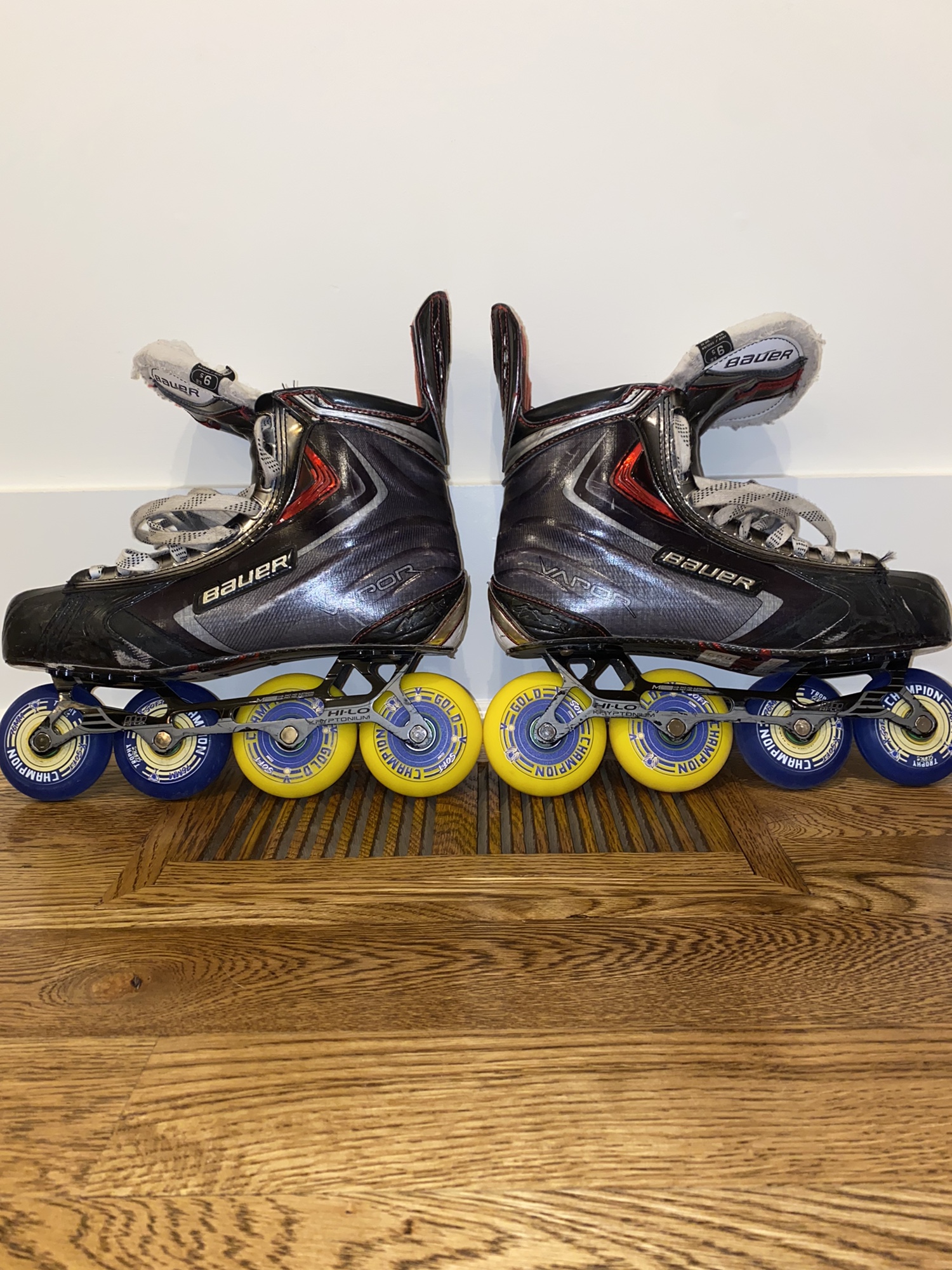 Used Bauer Extra Wide Width Size 9.5 Inline Skates SidelineSwap