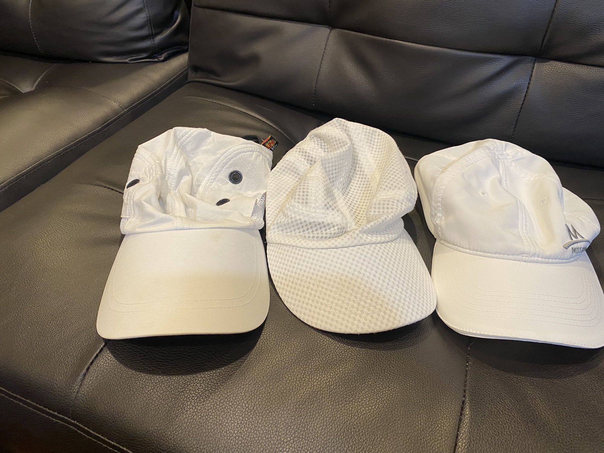 Three ladies white golf hats SidelineSwap