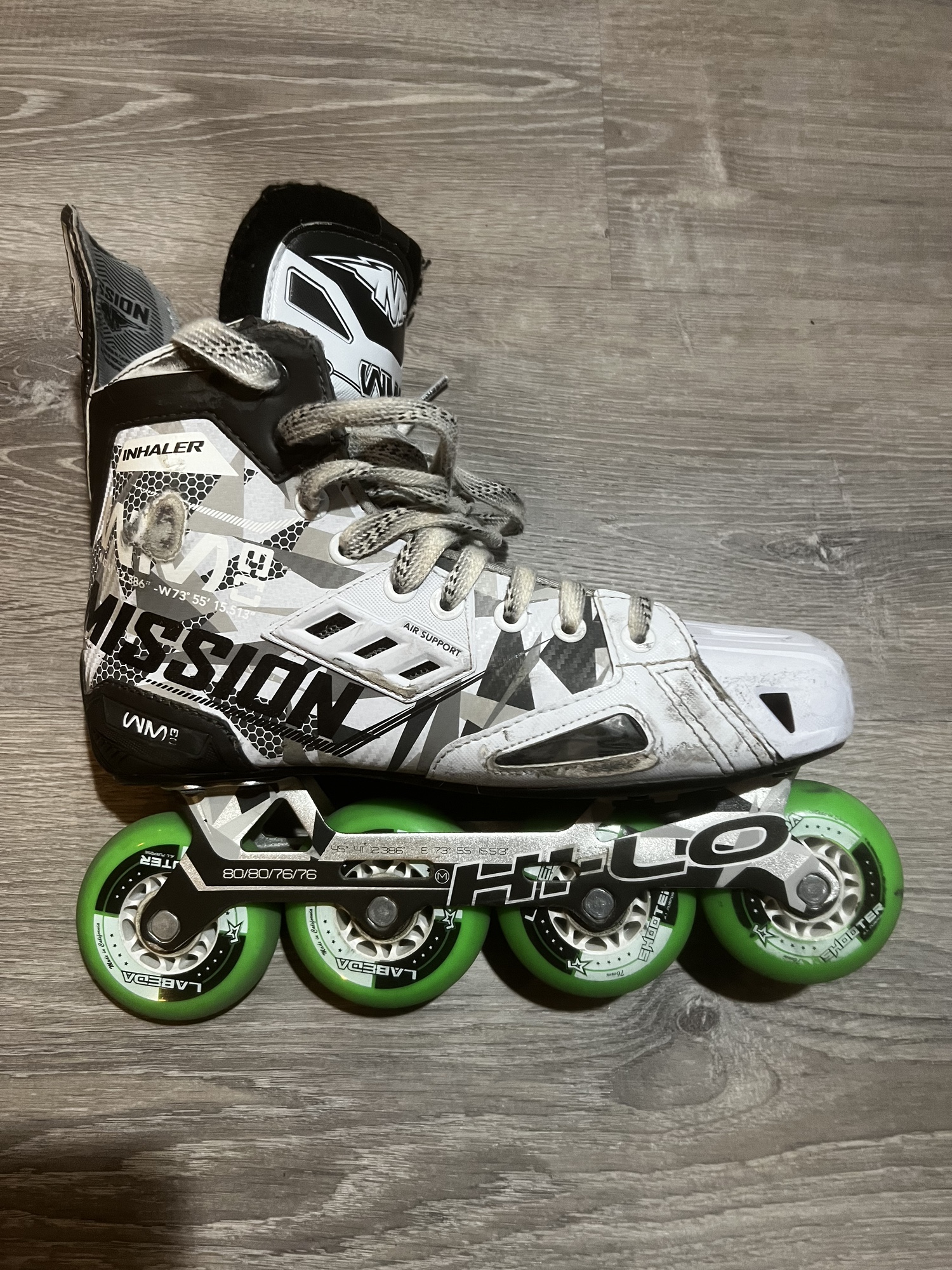 Used Mission Size 8 Inhaler WM03 Inline Skates SidelineSwap