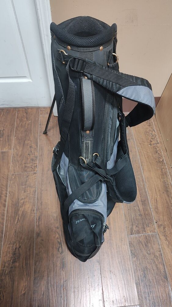 Top Flite 7 Divider Dual Strap Golf Stand Staff Bag Black/Gray