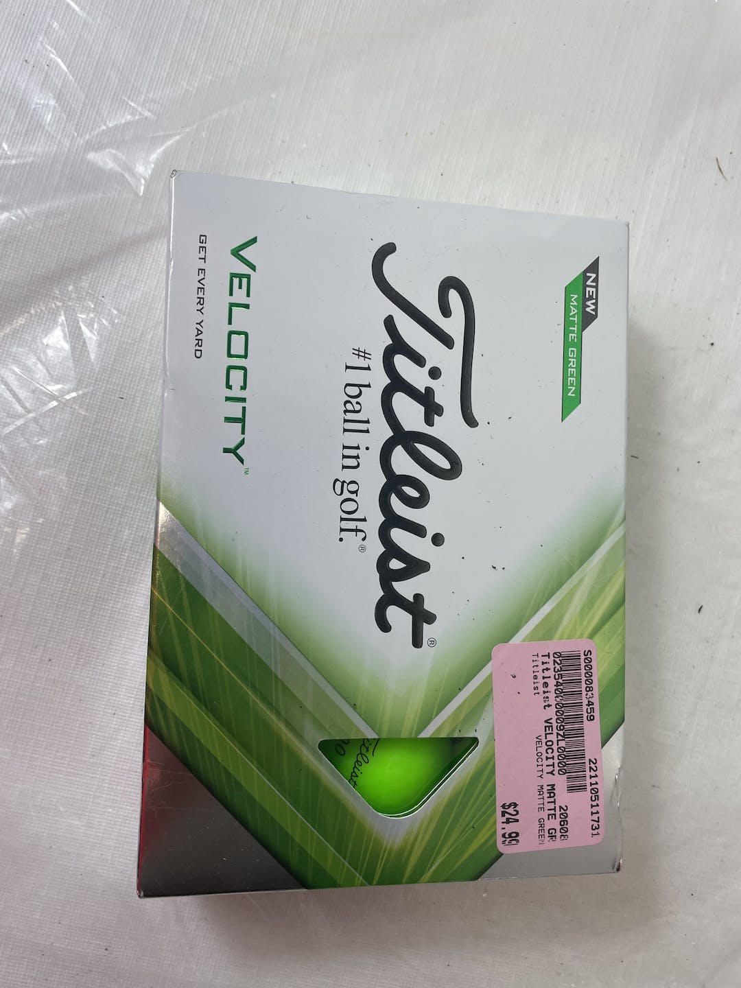 New Titleist Velocity Matte Green Golf Balls 12 SidelineSwap