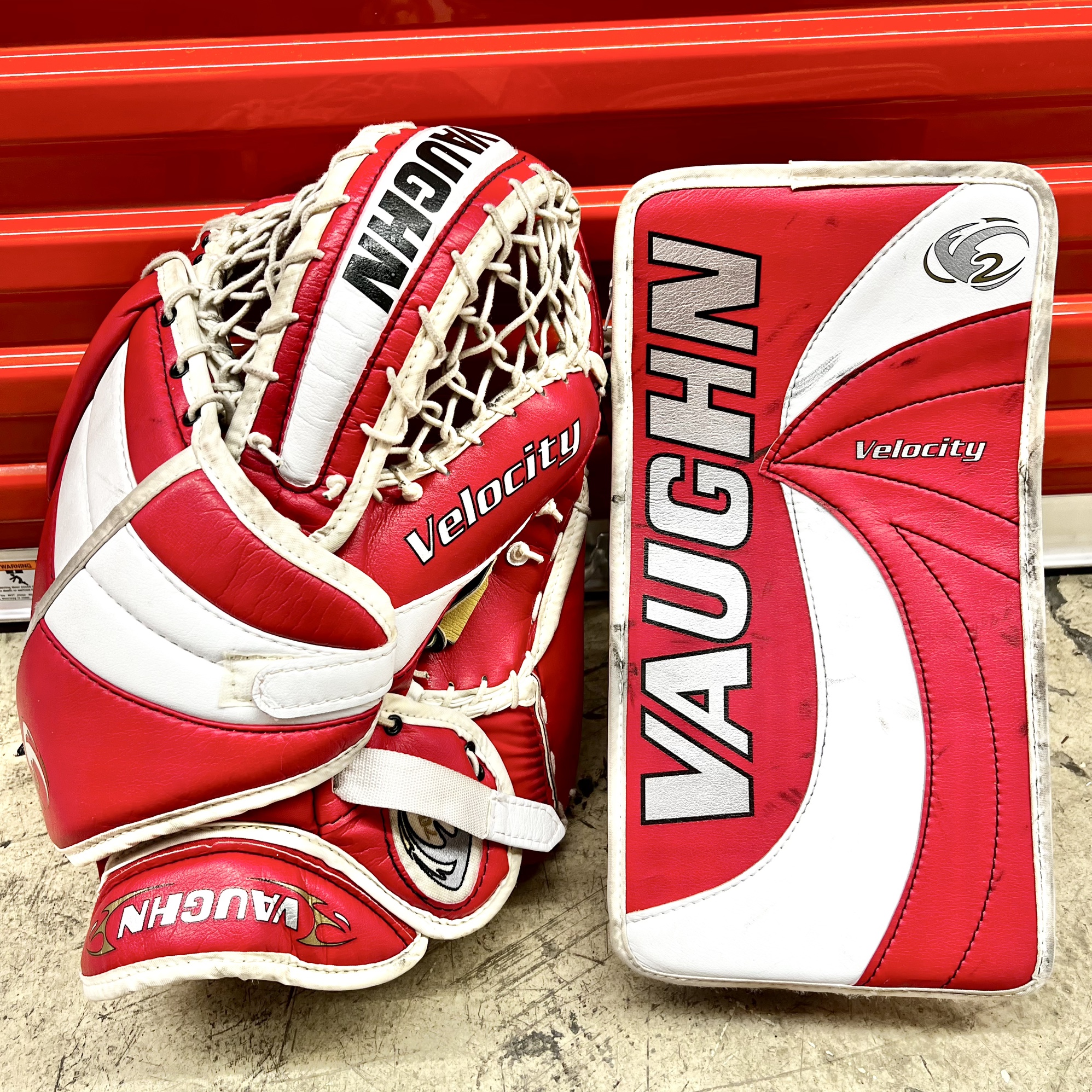 Vaughn Velocity Pro Goalie Glove Blocker SidelineSwap