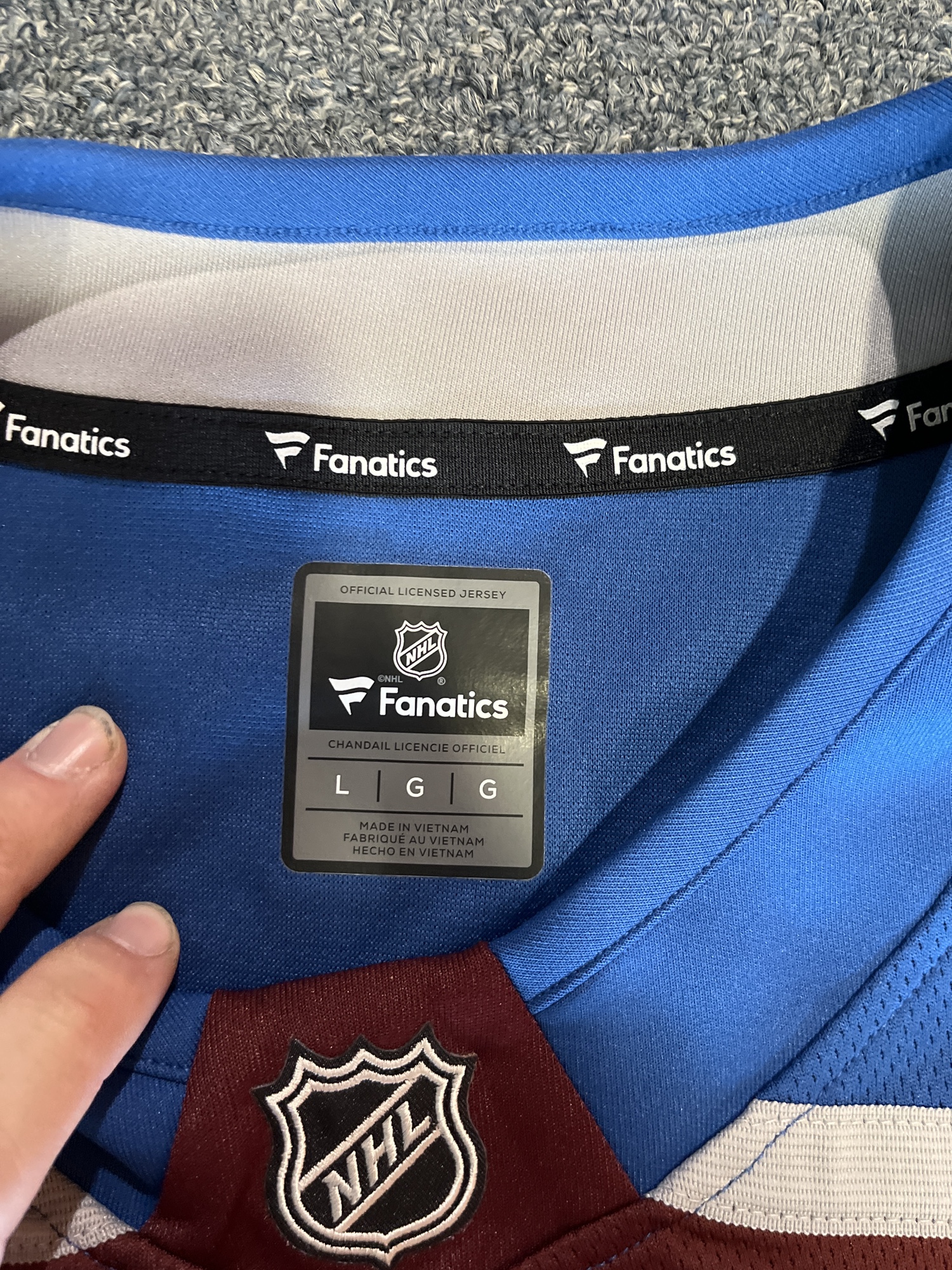 New Fanatics Colorado Avalanche Home Jersey Large SidelineSwap