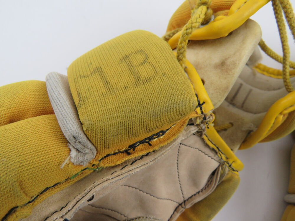 Vintage Brine Lacrosse Gloves L35 Floating Cuff System Tan flip flop model SidelineSwap