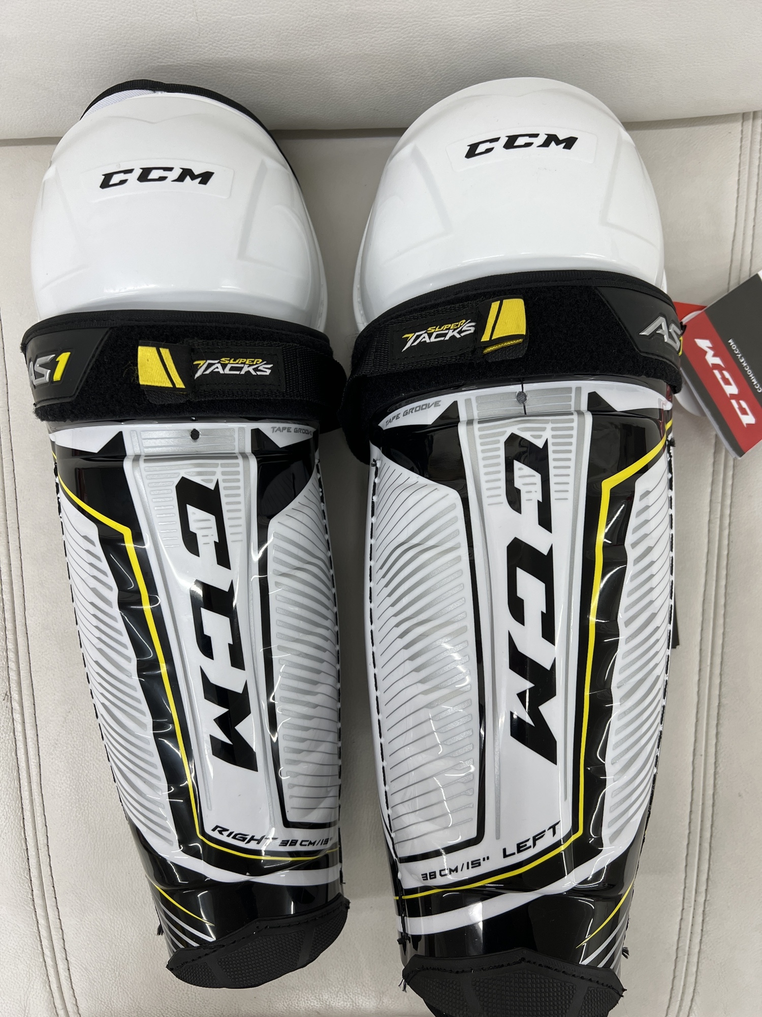 New CCM Super Tacks AS1 Shin Pads SidelineSwap