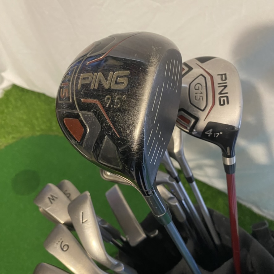 Ping K15 Golf Club Complete Set With Ping Hoofer Stand Bag SidelineSwap