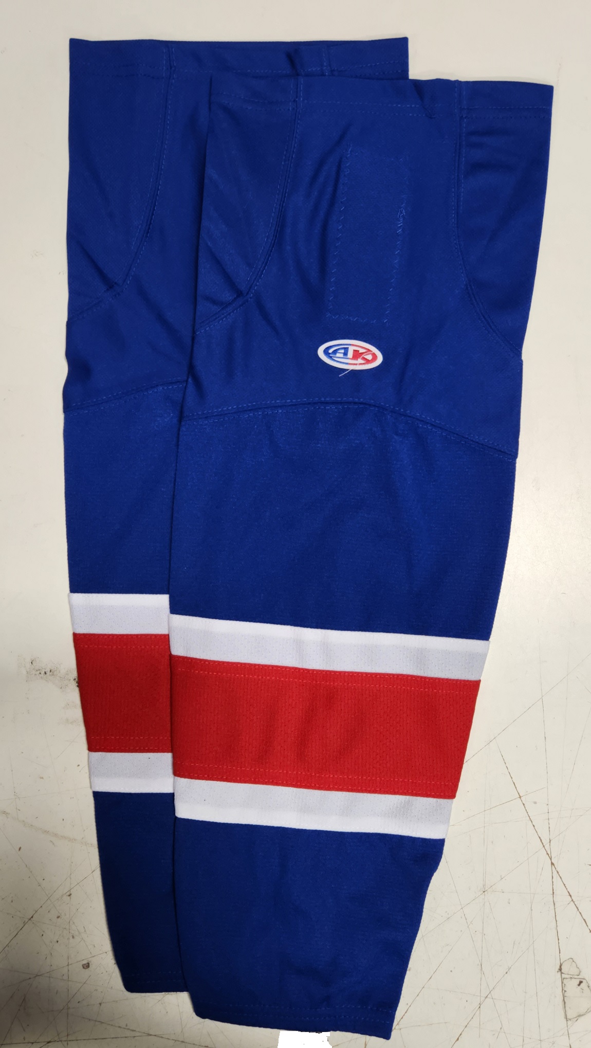 Athletic Knit (Ranger Colors)Blue Intermediate Hockey Socks SidelineSwap