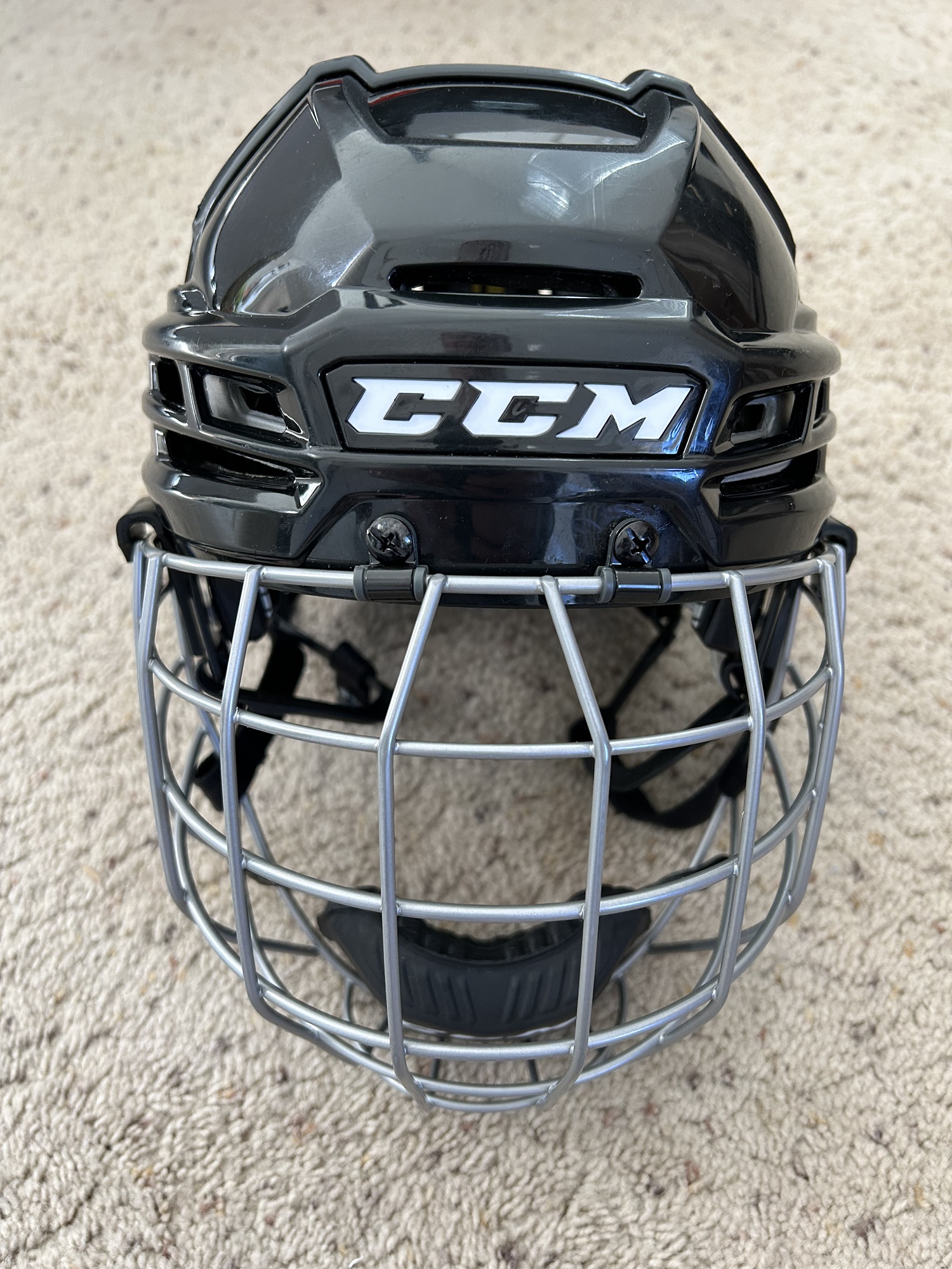 Used Medium CCM Tacks 910 Helmet With Cage SidelineSwap