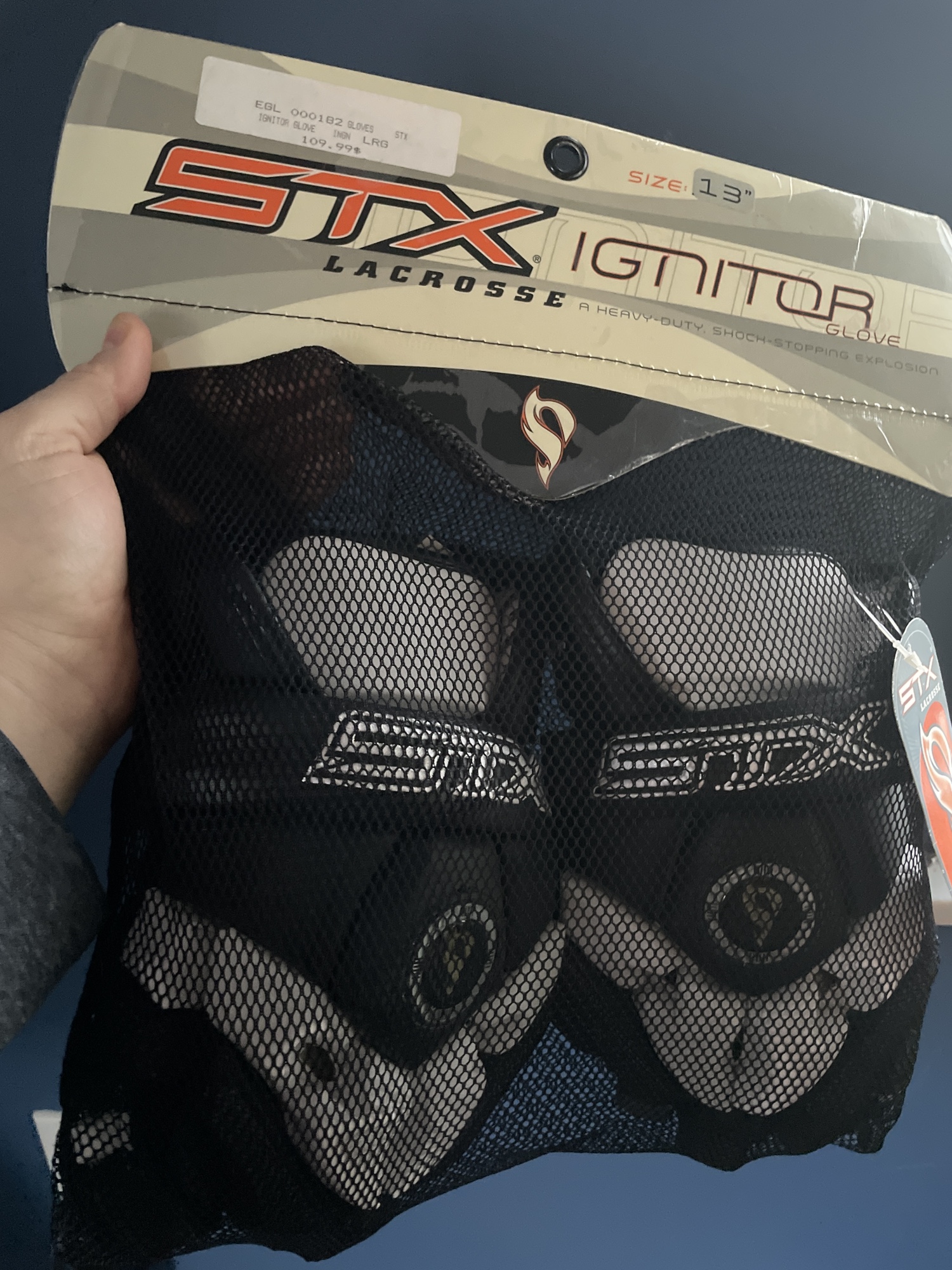 New Player's STX 13" Ignitor Lacrosse Gloves SidelineSwap
