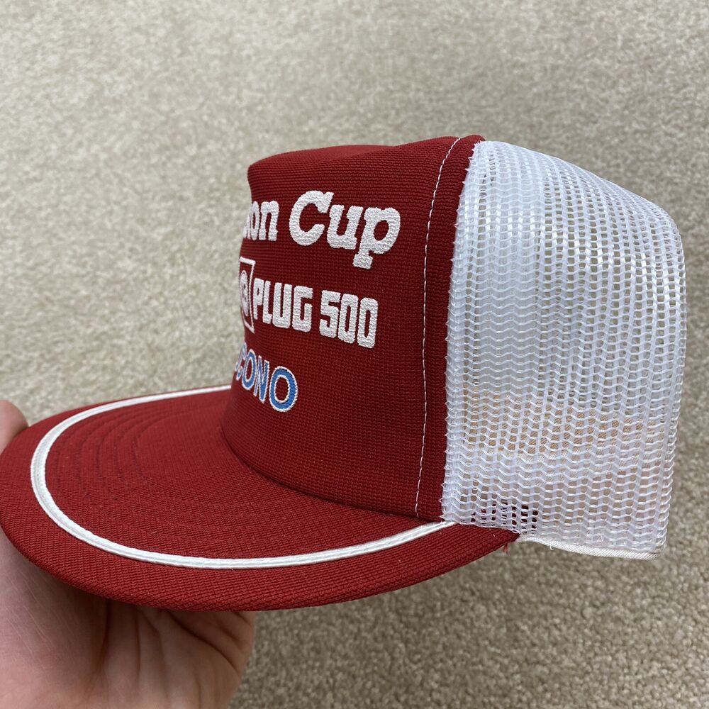 Winston Cup Pocono Hat Snapback Trucker Cap Mesh Vintage 80s NASCAR 500