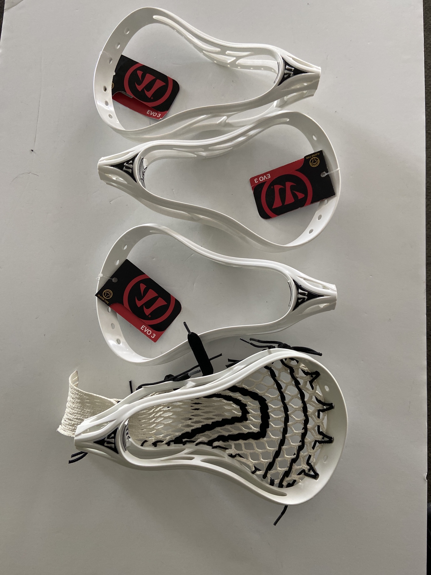 BUNDLE 4 New White Warrior Evo 3 Heads SidelineSwap