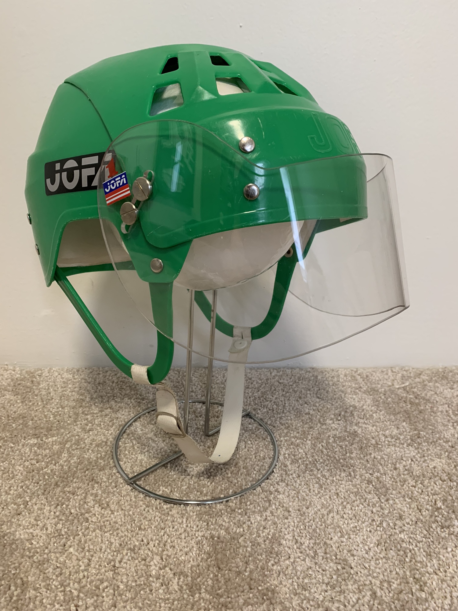 Jofa 235 51 23551 Gretzky Helmet Green With NOS Jofa Visor Visir Ett