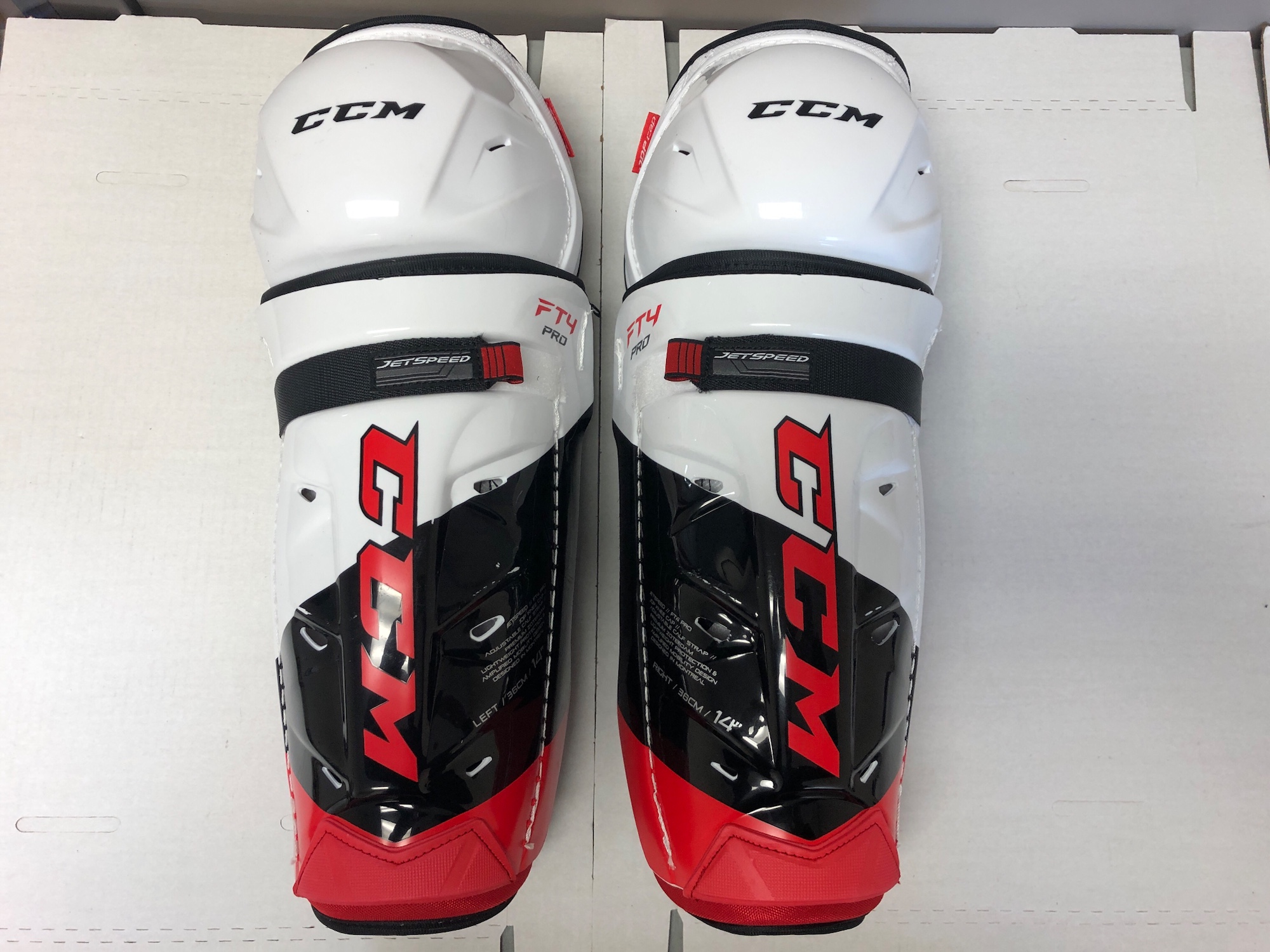 Senior CCM JetSpeed FT4 Pro Hockey Shin Pads 14” sr SidelineSwap