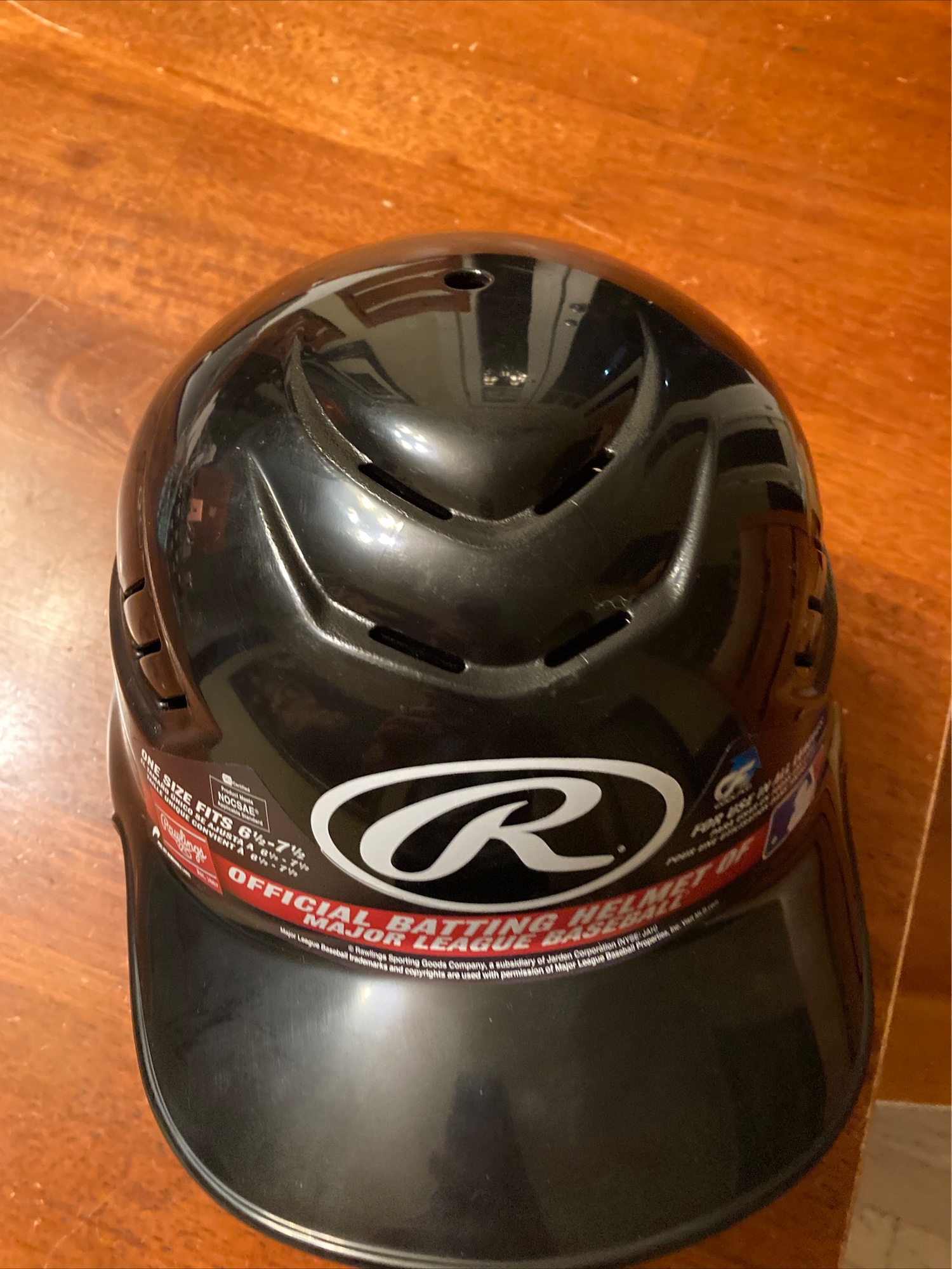 New Rawlings Black Coolflo Batting Helmet Size 6 1/2"7 1/2" RCFTBB